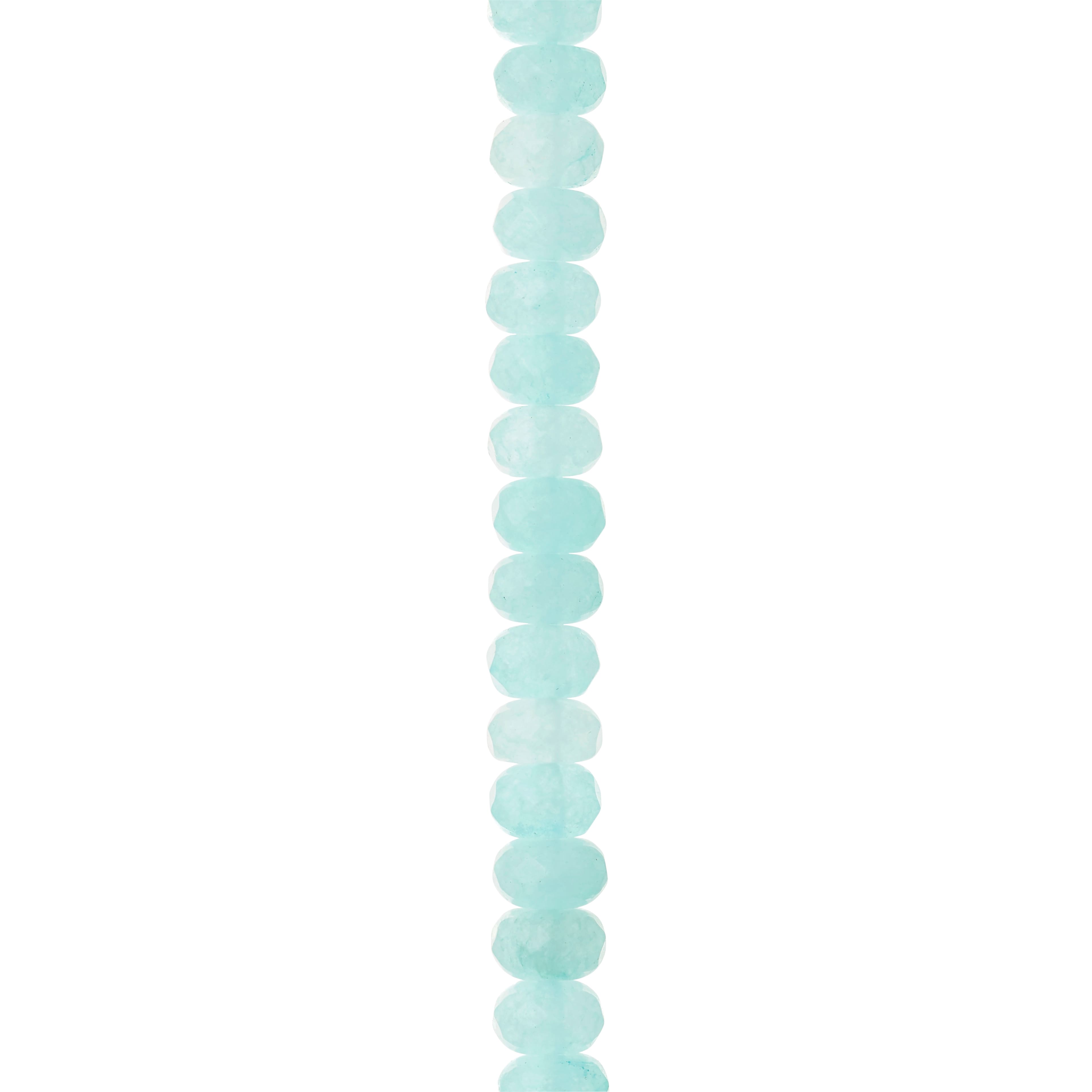 12 Pack: Teal Amazonite Rondelle Beads, 8mm by Bead Landing™