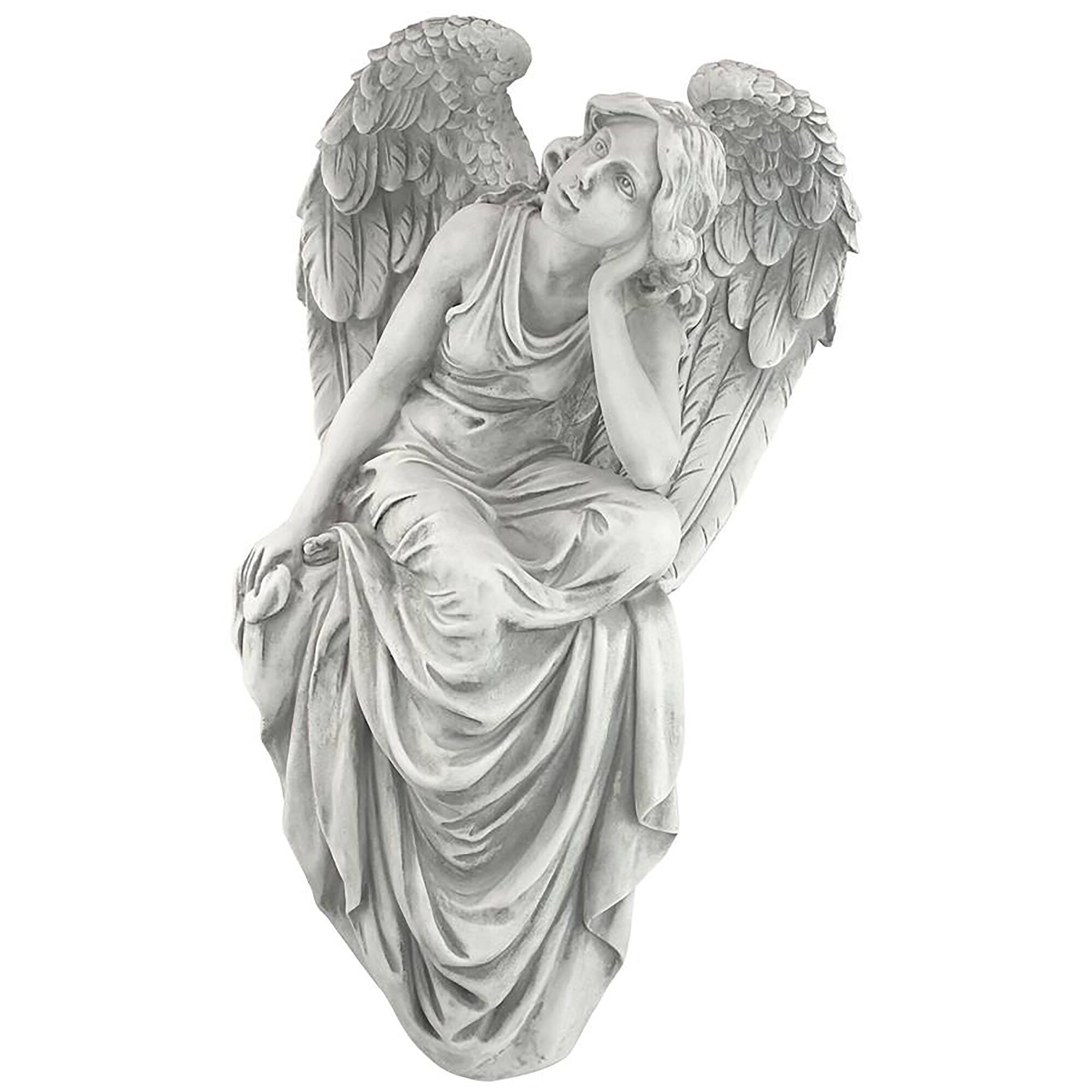 Design Toscano 18.5&#x22; Resting Grace Sitting Angel Sculpture