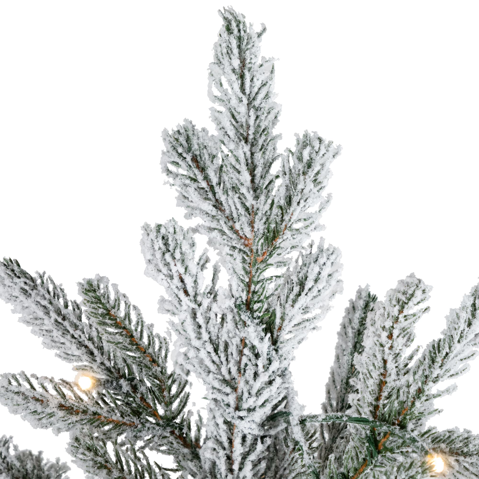 7.5ft. Pre-Lit Real Touch™ Flocked Grand Teton Pine Artificial Christmas Tree, Warm White LED Lights