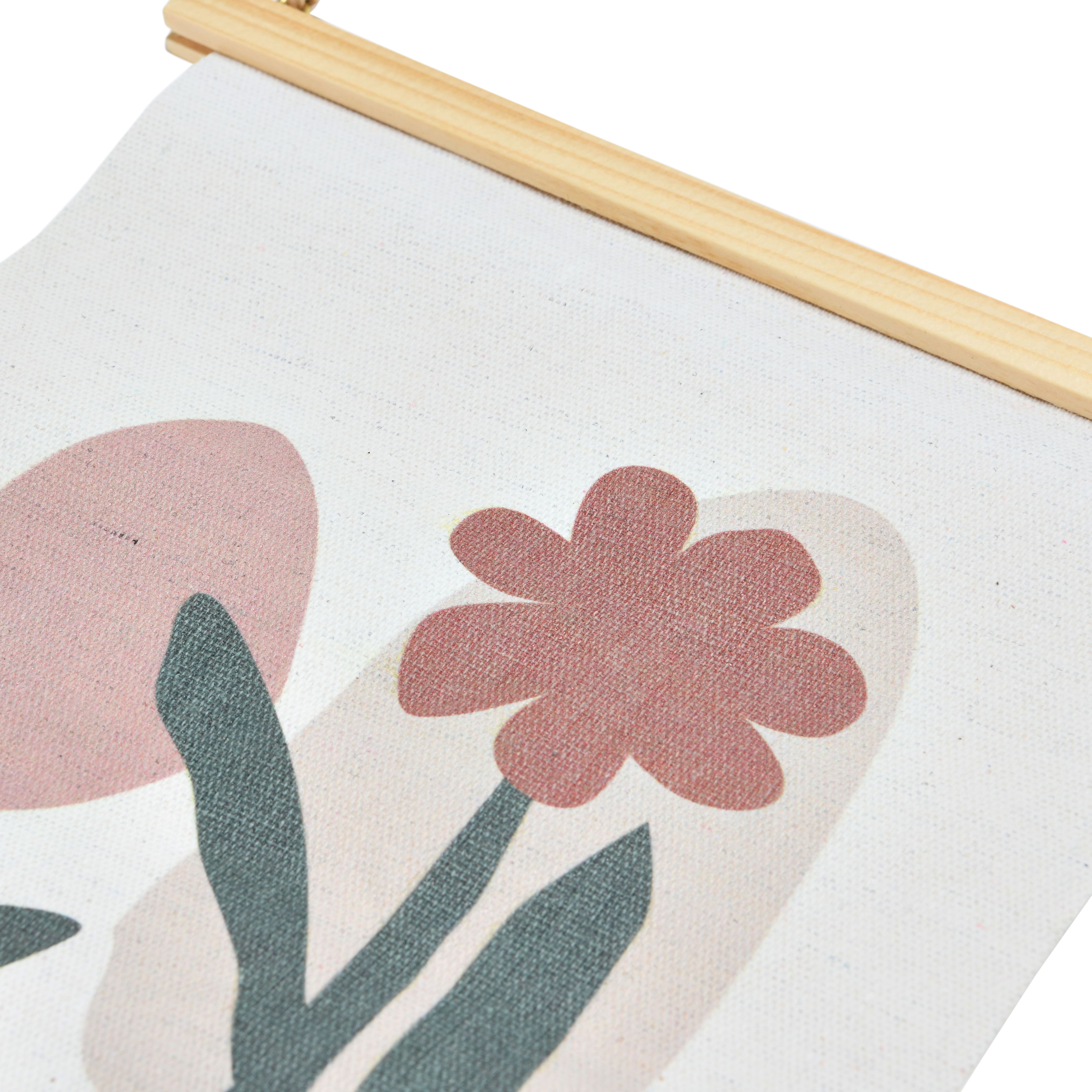 Abstract Floral Canvas Wall Scrolls, 3ct.