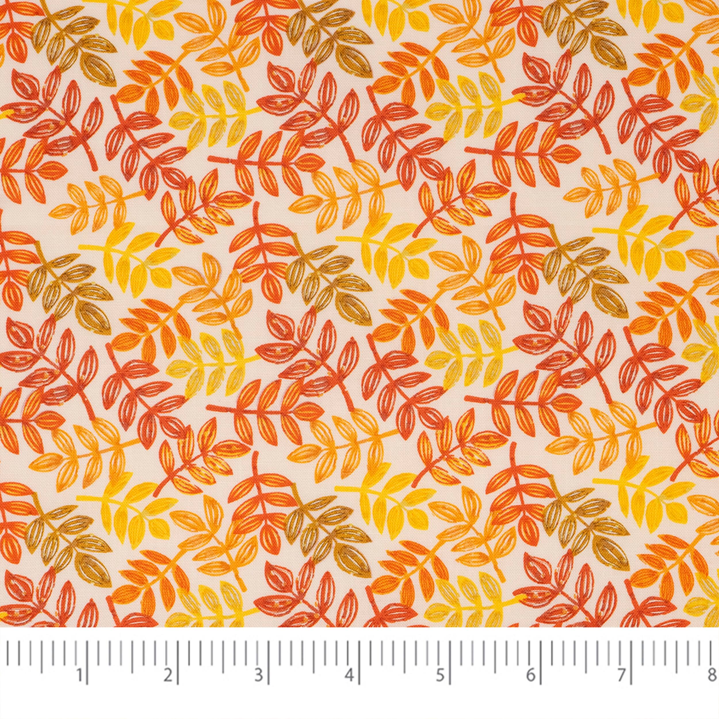SINGER Fall Leaves Cotton Fabric