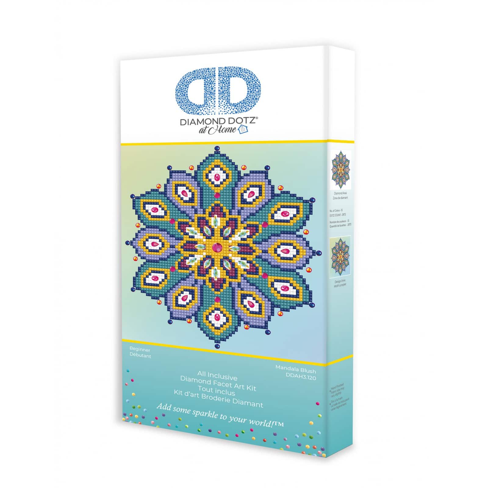 Diamond Dotz&#xAE; at Home Beginner Mandala Blush Diamond Painting Kit