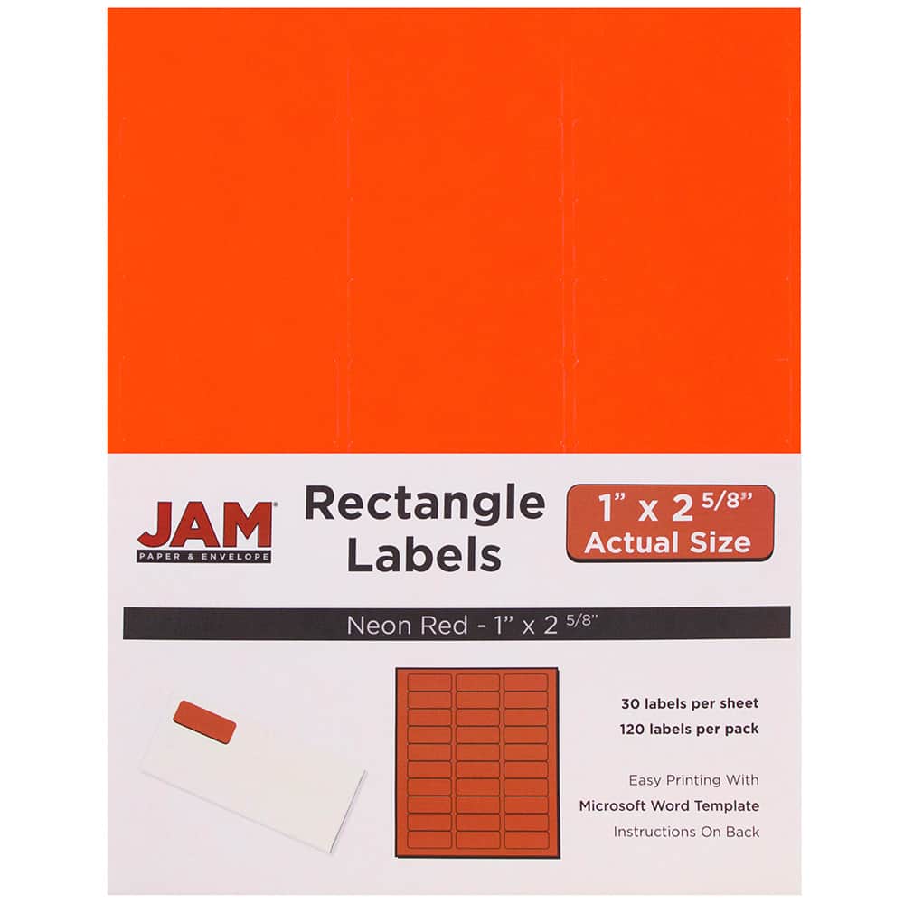 JAM Paper Circular Seal & Rectangular Mailing Address Label Combo Set