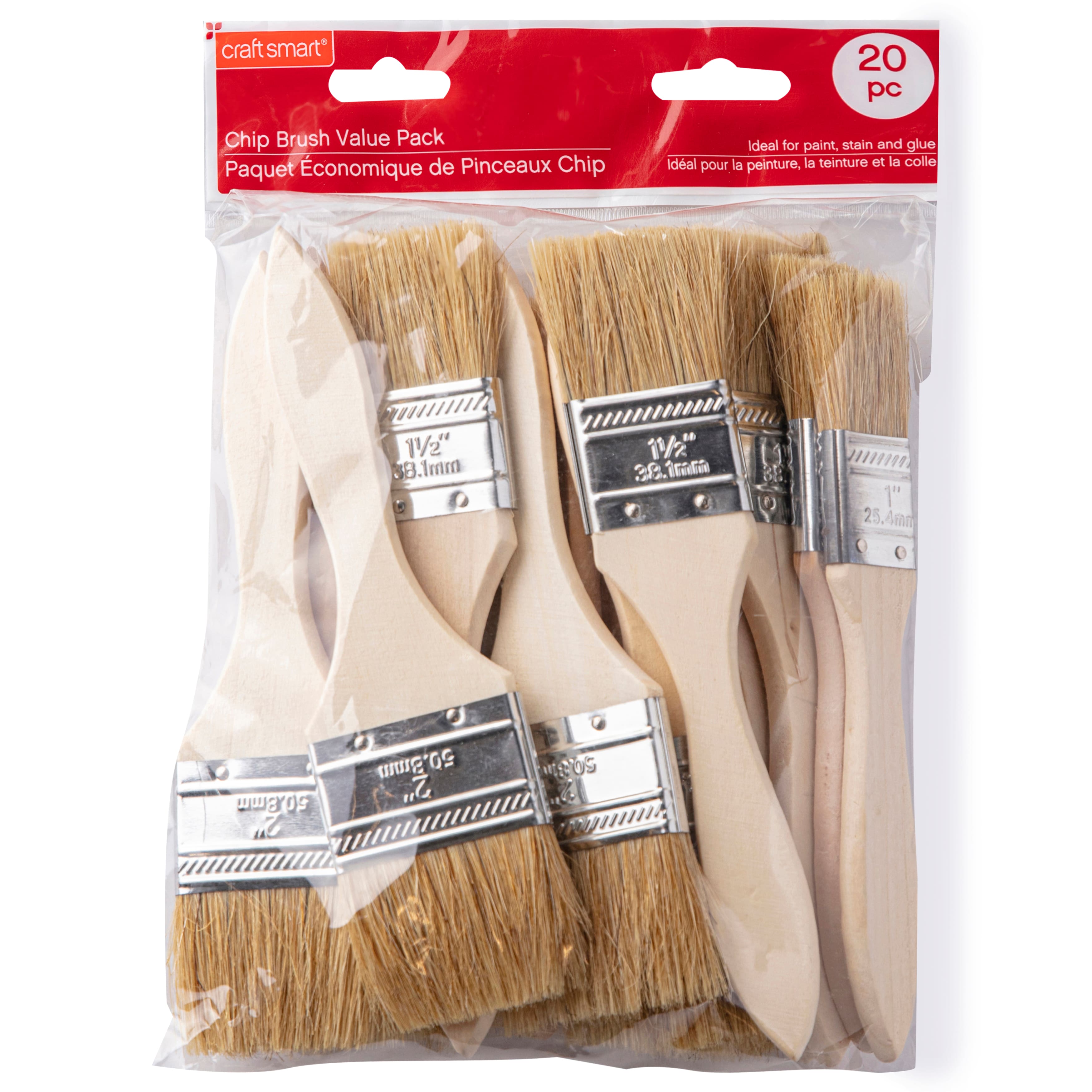 6 Pack: Chip Brush 20 Piece Value Pack by Craft Smart&#xAE;