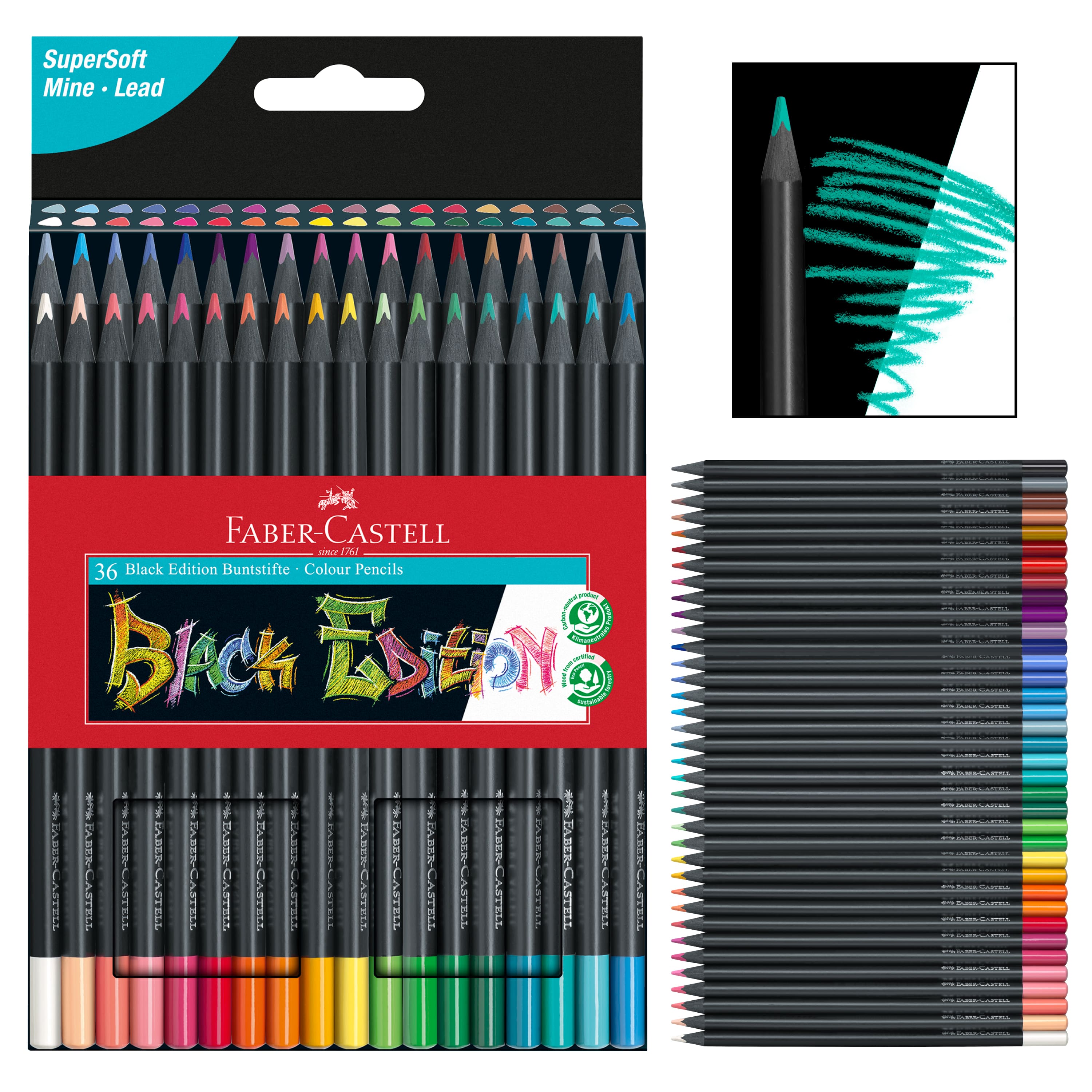 Faber Castell Black Edition Super Soft Colored Pencils. — The Art