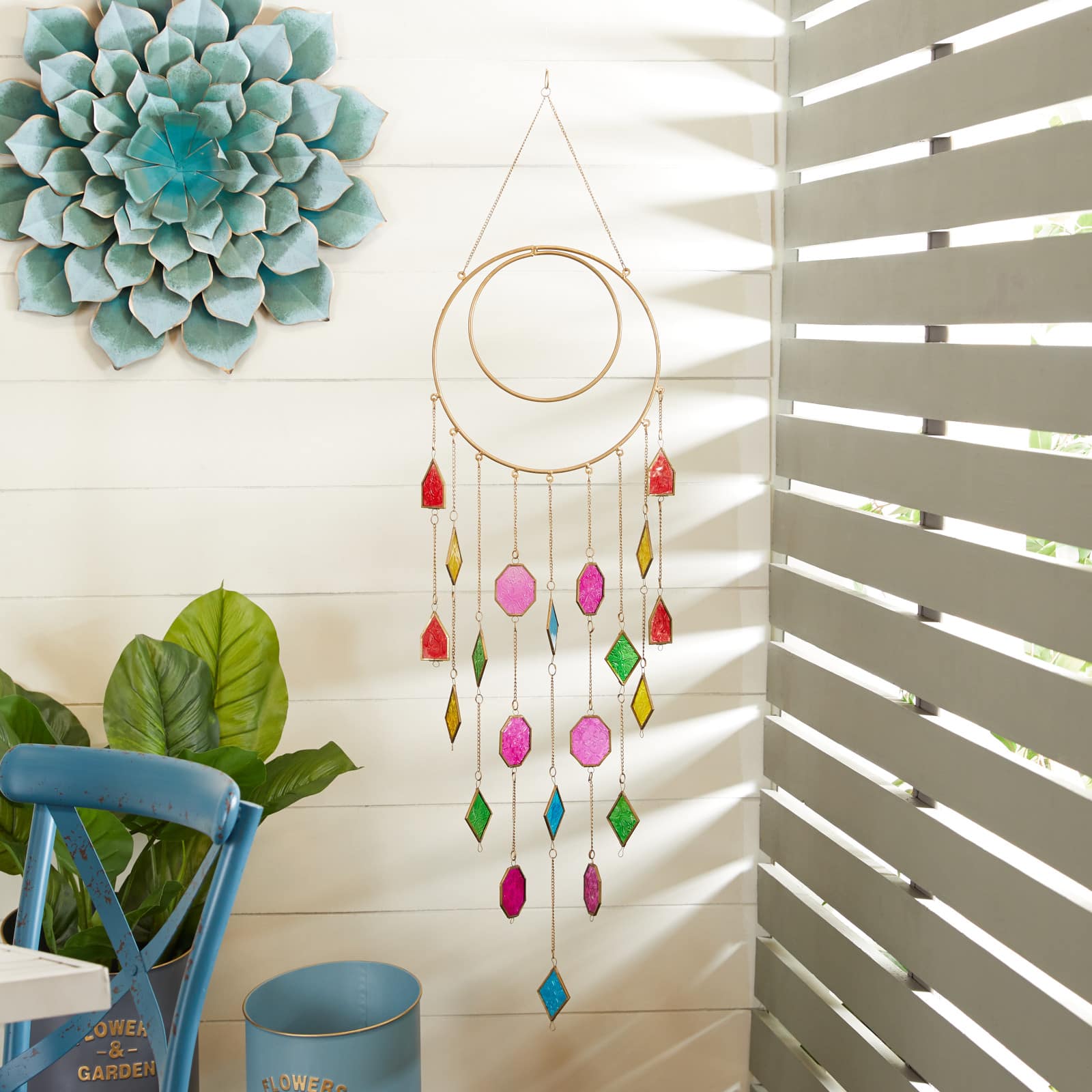 Multi Metal Contemporary Windchime, 49&#x22; x 12&#x22;