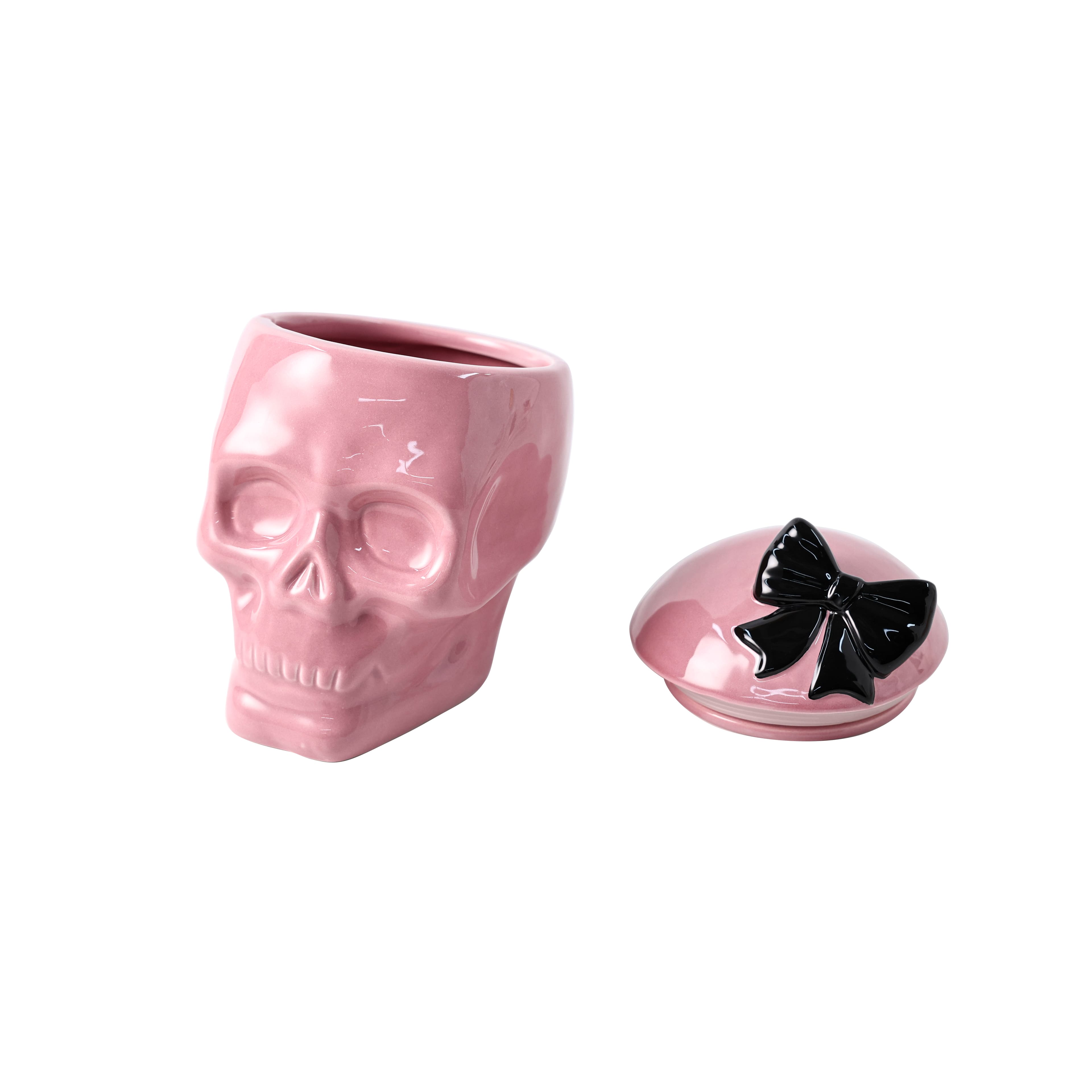 8" Pink Skeleton Ceramic Cookie Jar by Ashland®