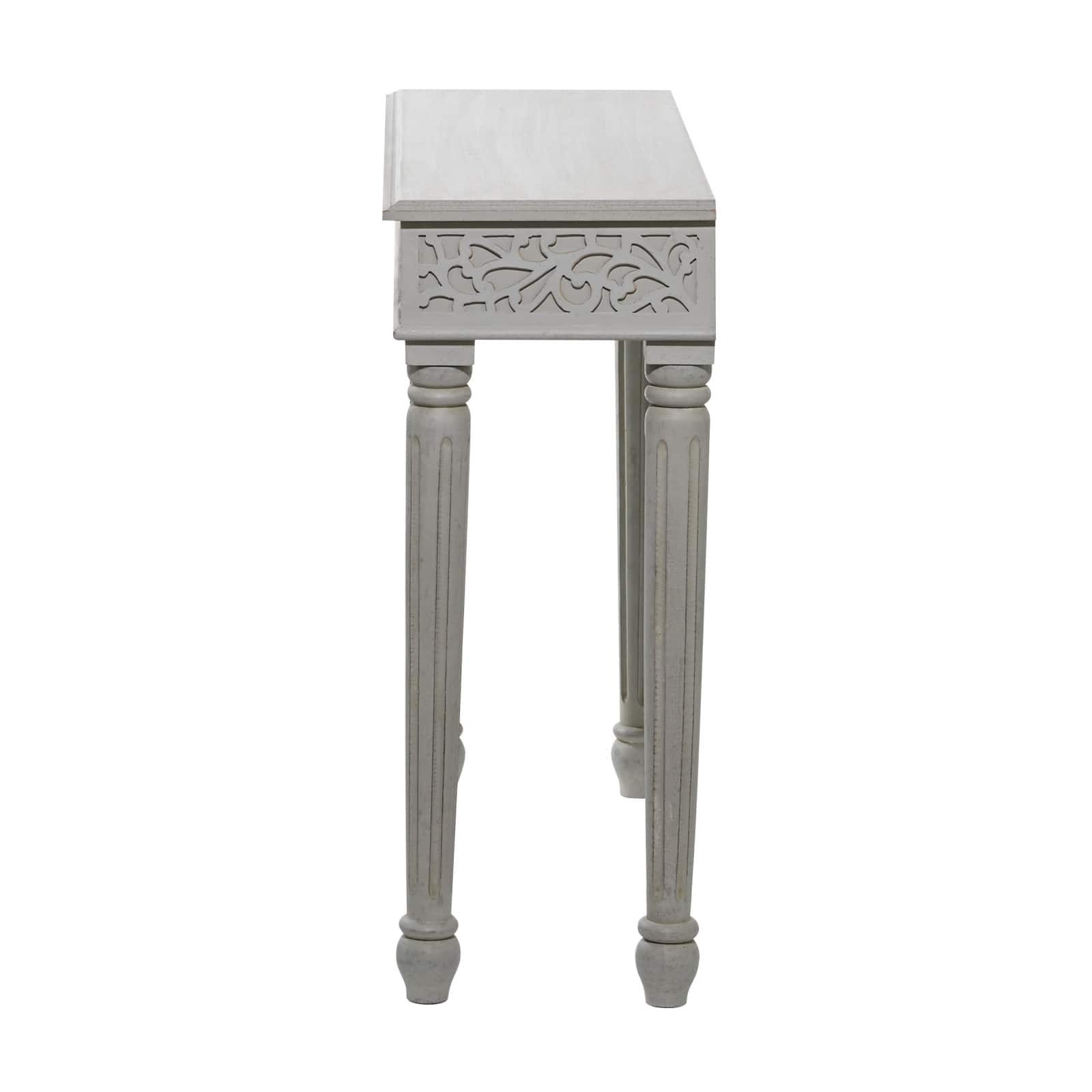 Grey Farmhouse Mango Wood Console Table, 30" x 36"