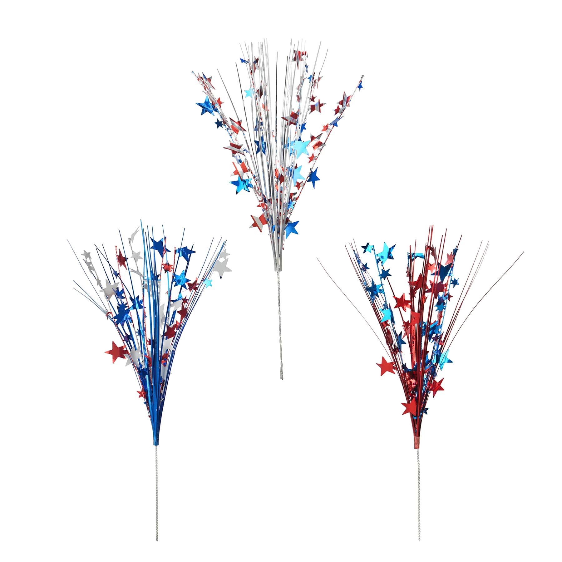 Assorted 17&#x22; Patriotic Star Tinsel Pick, 1pc. by Celebrate It &#x2122;