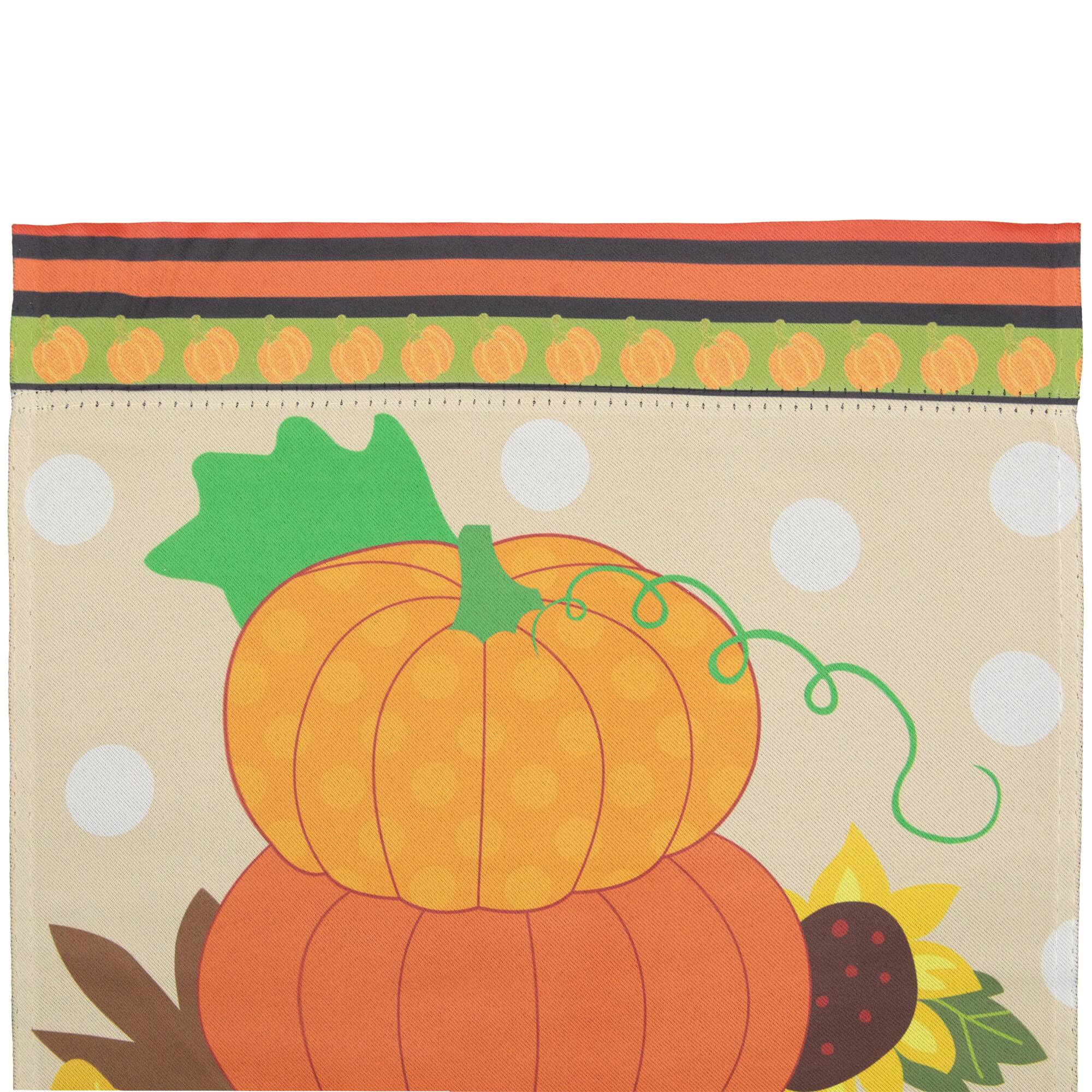 12.5" x 18" Pumpkins & Sunflowers Autumn Garden Flag