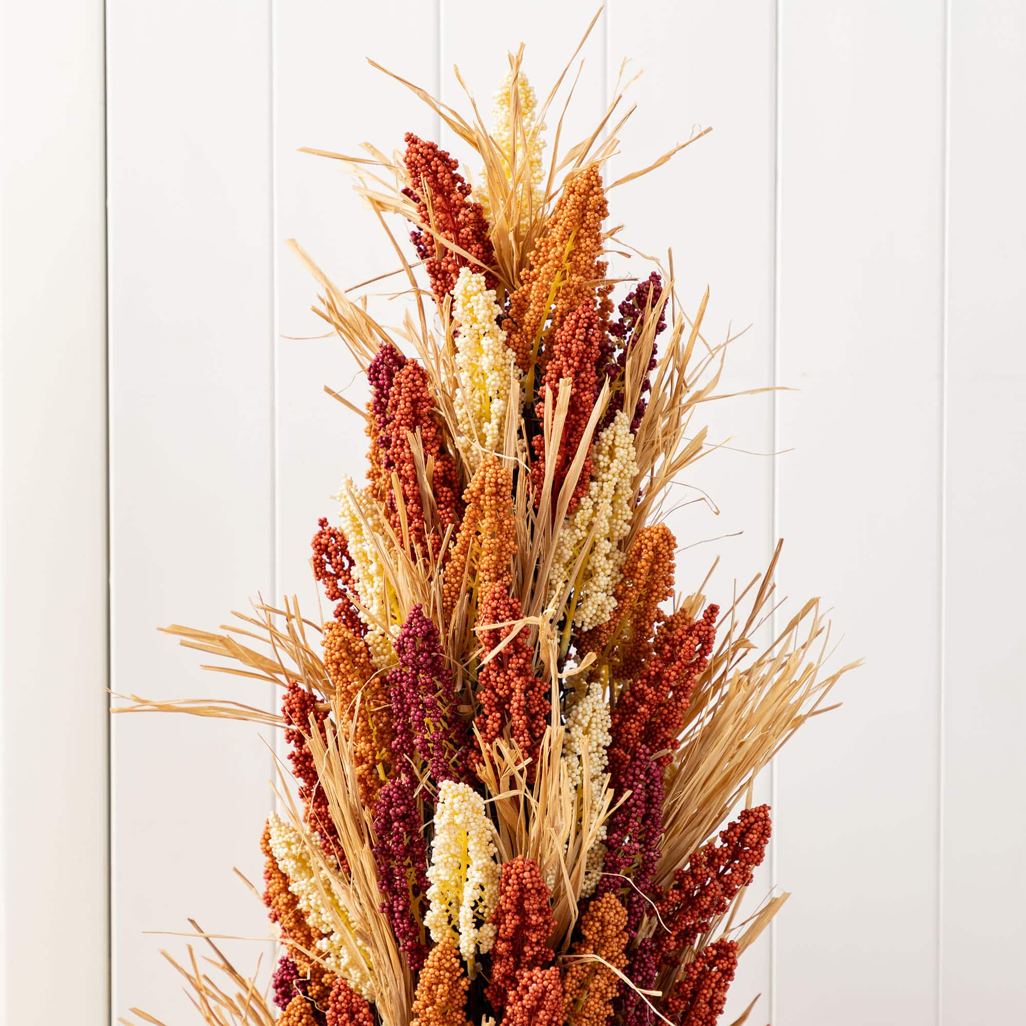 Glitzhome&#xAE; 38&#x22; Fall Multi-Colored Sorghum Porch Tree