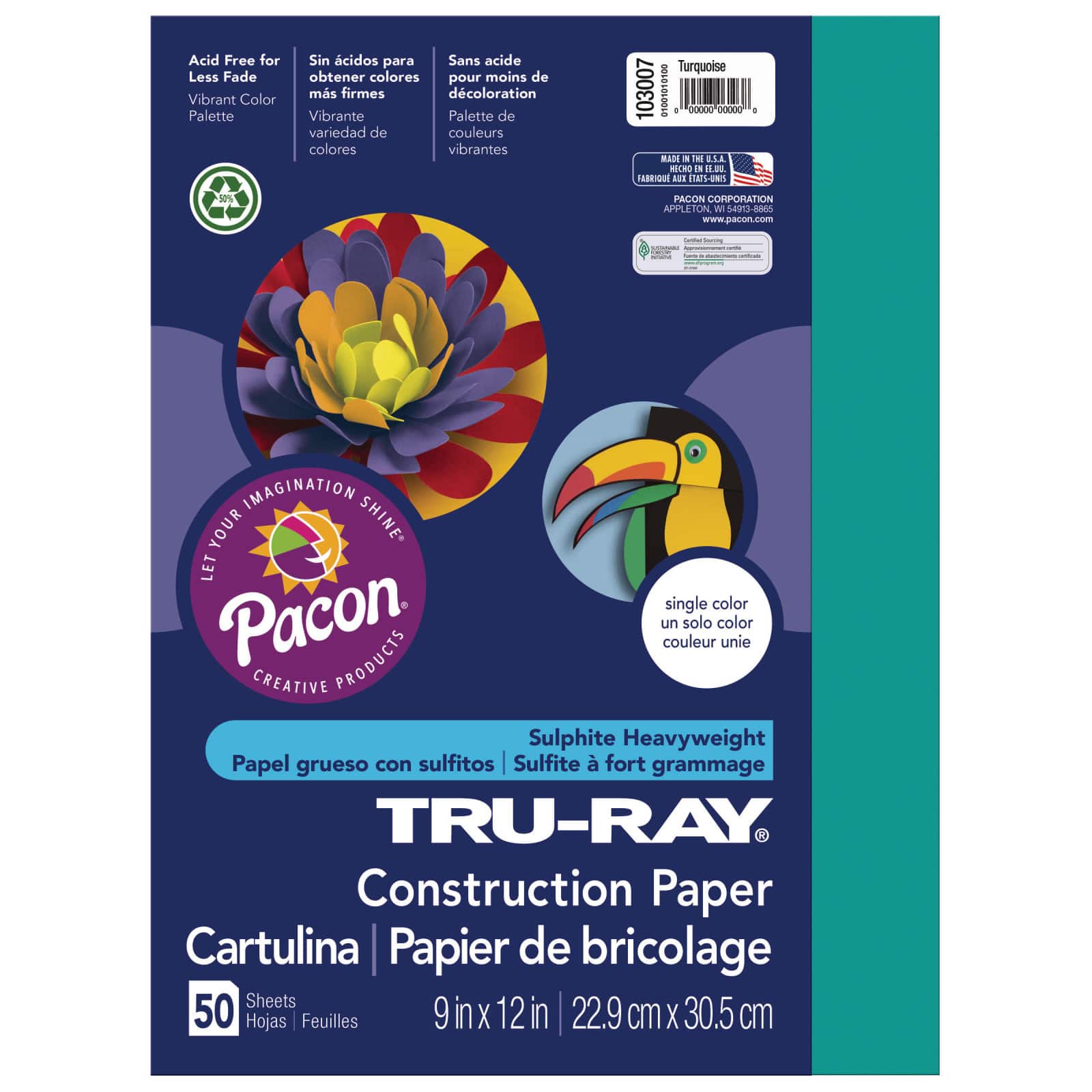 Pacon® Tru-Ray® 9" x 12" Construction Paper, 50 Sheets
