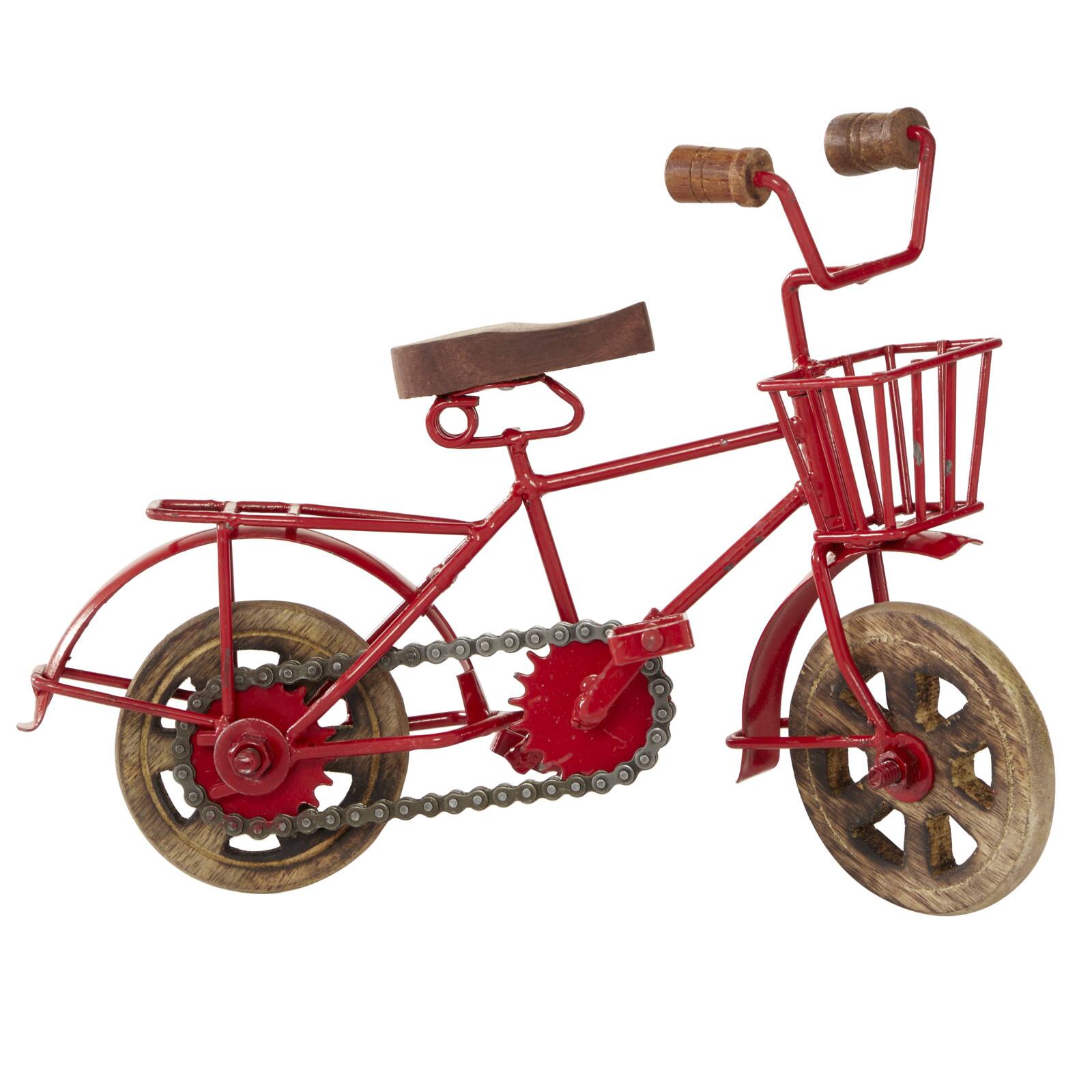 10&#x22; Multi-Colored Metal Vintage Bicycle Sculpture, 3ct.
