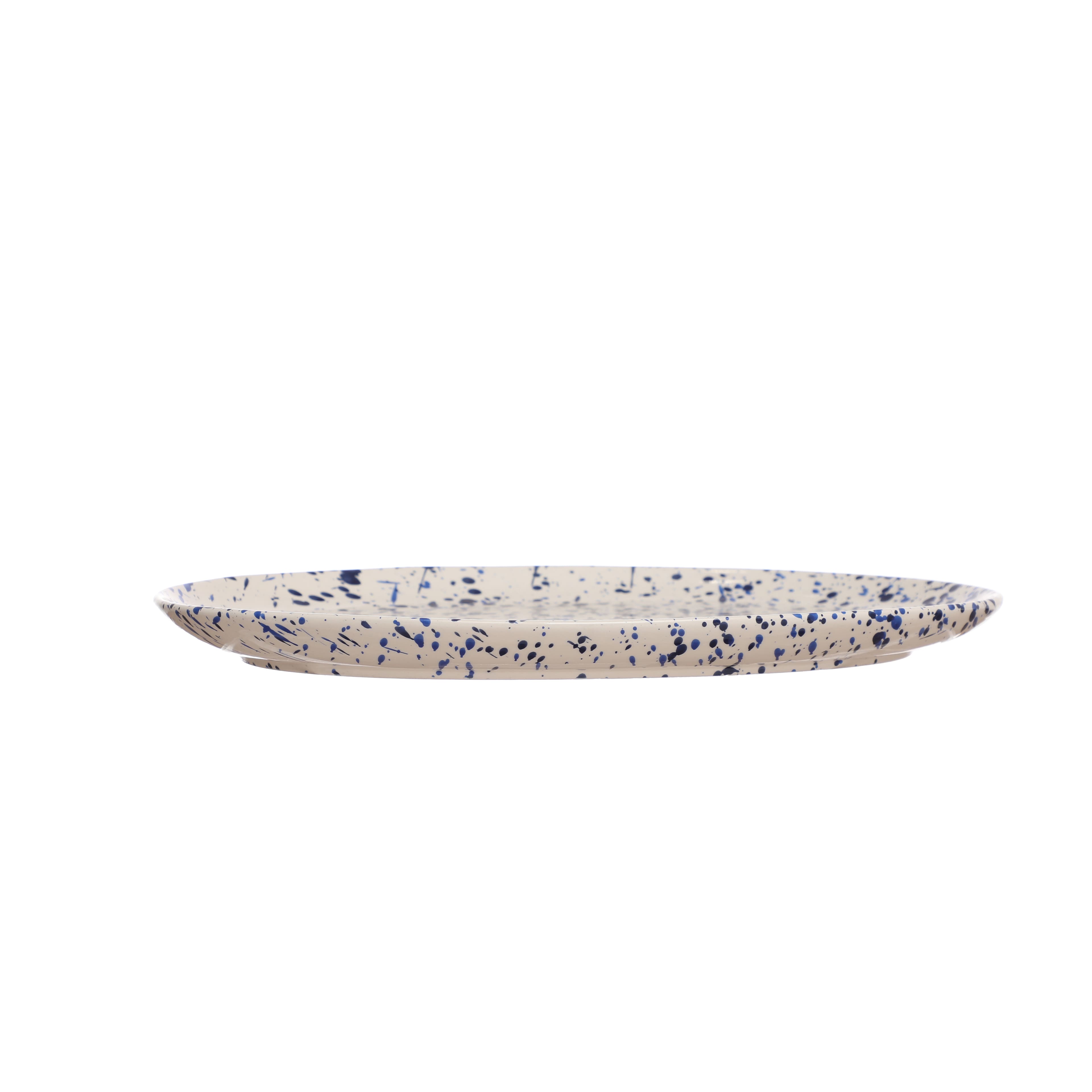 12&#x22; Blue &#x26; White Splattered Platter by Ashland&#xAE;