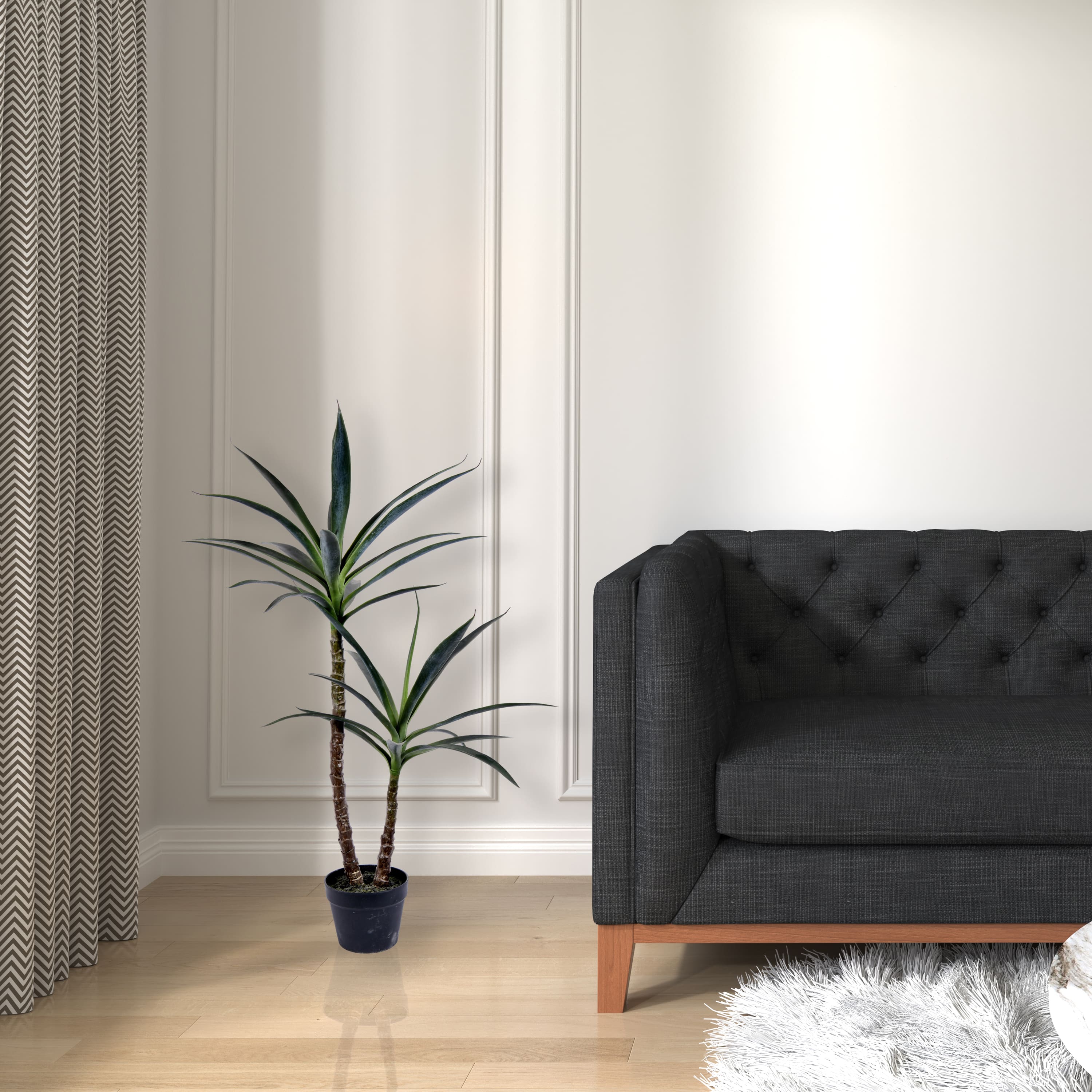 3.6ft. Potted Artificial Green Yucca Tree