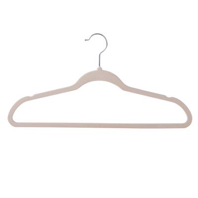 Honey-Can-Do Ivory Slim-Profile Non-Slip Velvet Hangers (25-Pack)