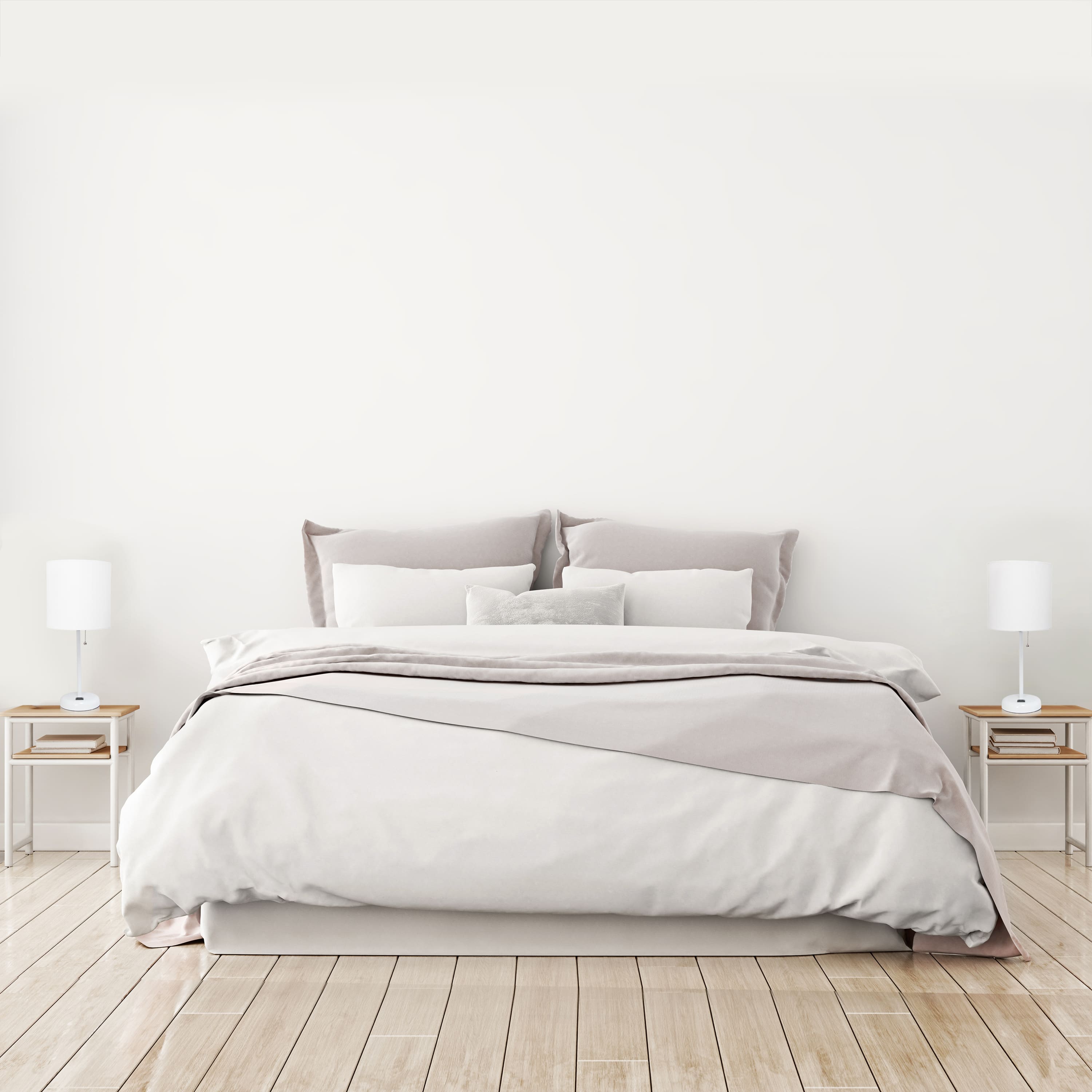 LimeLights White Base Lamp with Charging Outlet