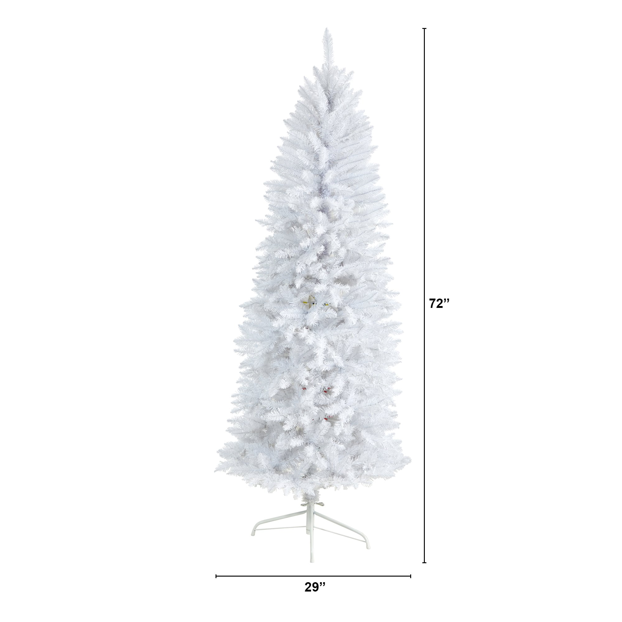 6ft. Unlit Slim White Artificial Christmas Tree