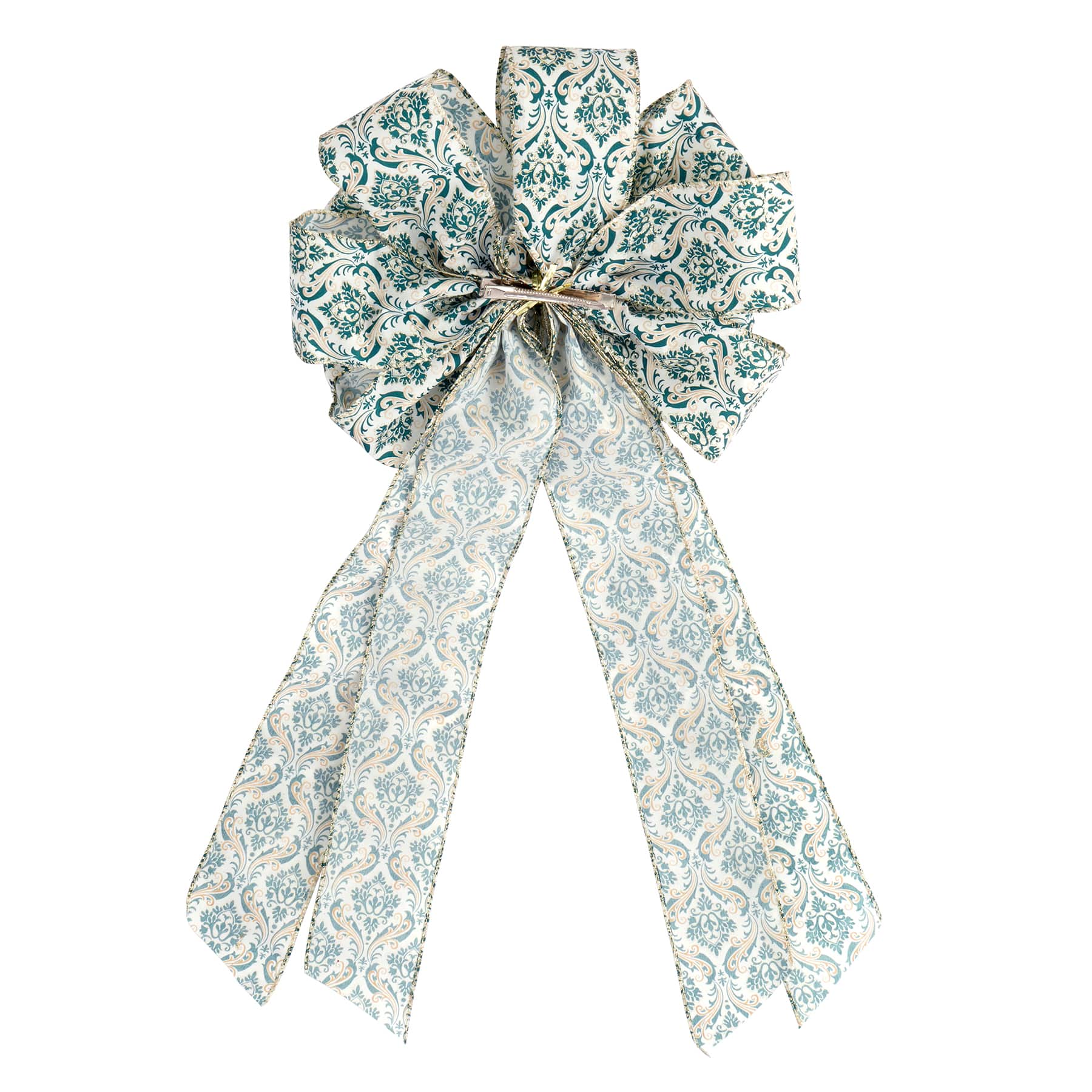 21" Green Damask Tree Bow by Celebrate It®