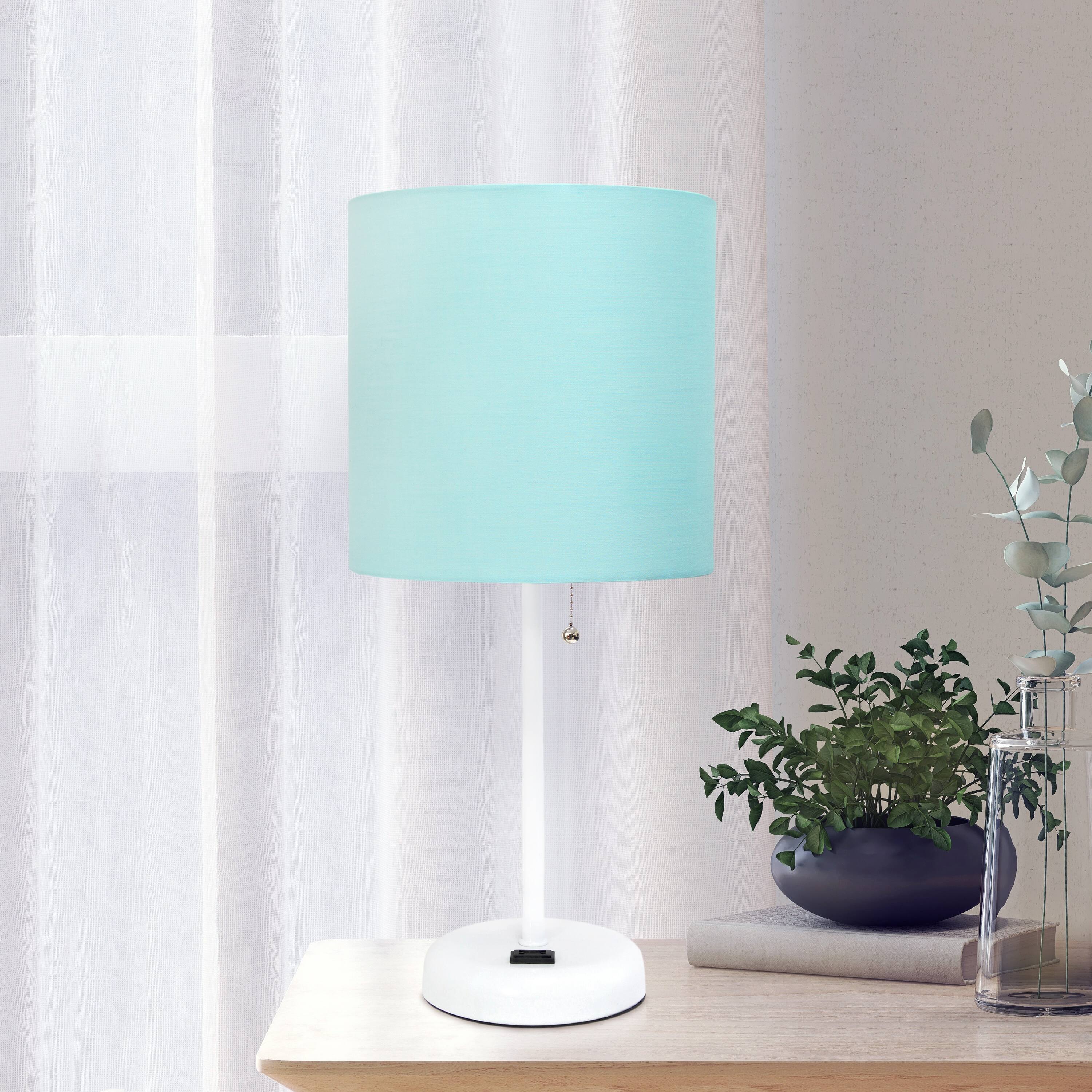 Creekwood Home Oslo 19.5&#x22; Power Outlet Table Lamp