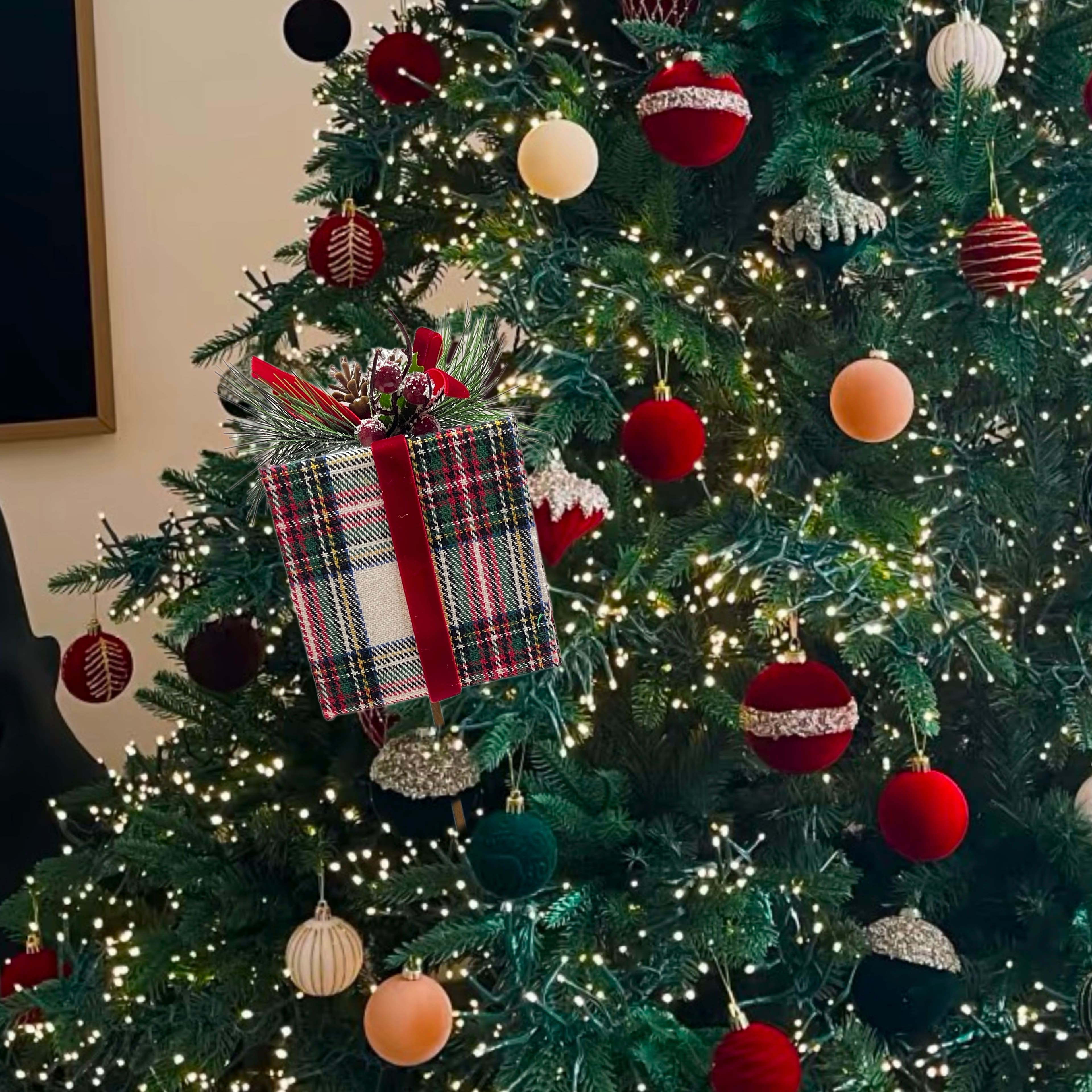 24" Plaid Gift Box Stem by Ashland®