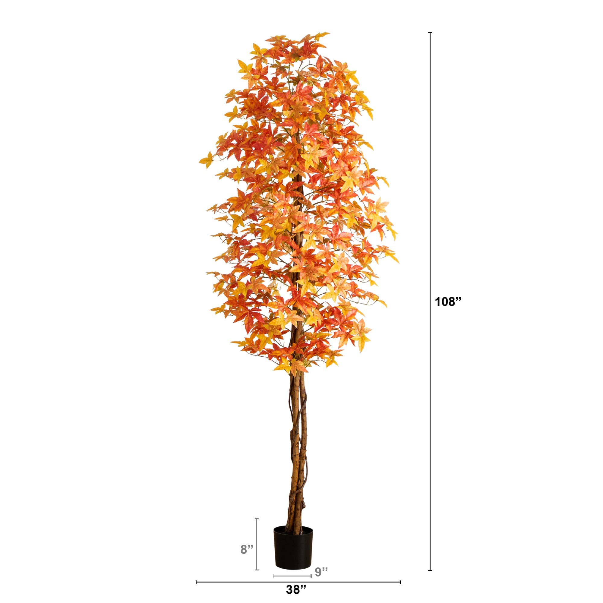 9ft. Autumn Deluxe Maple Artificial Fall Tree
