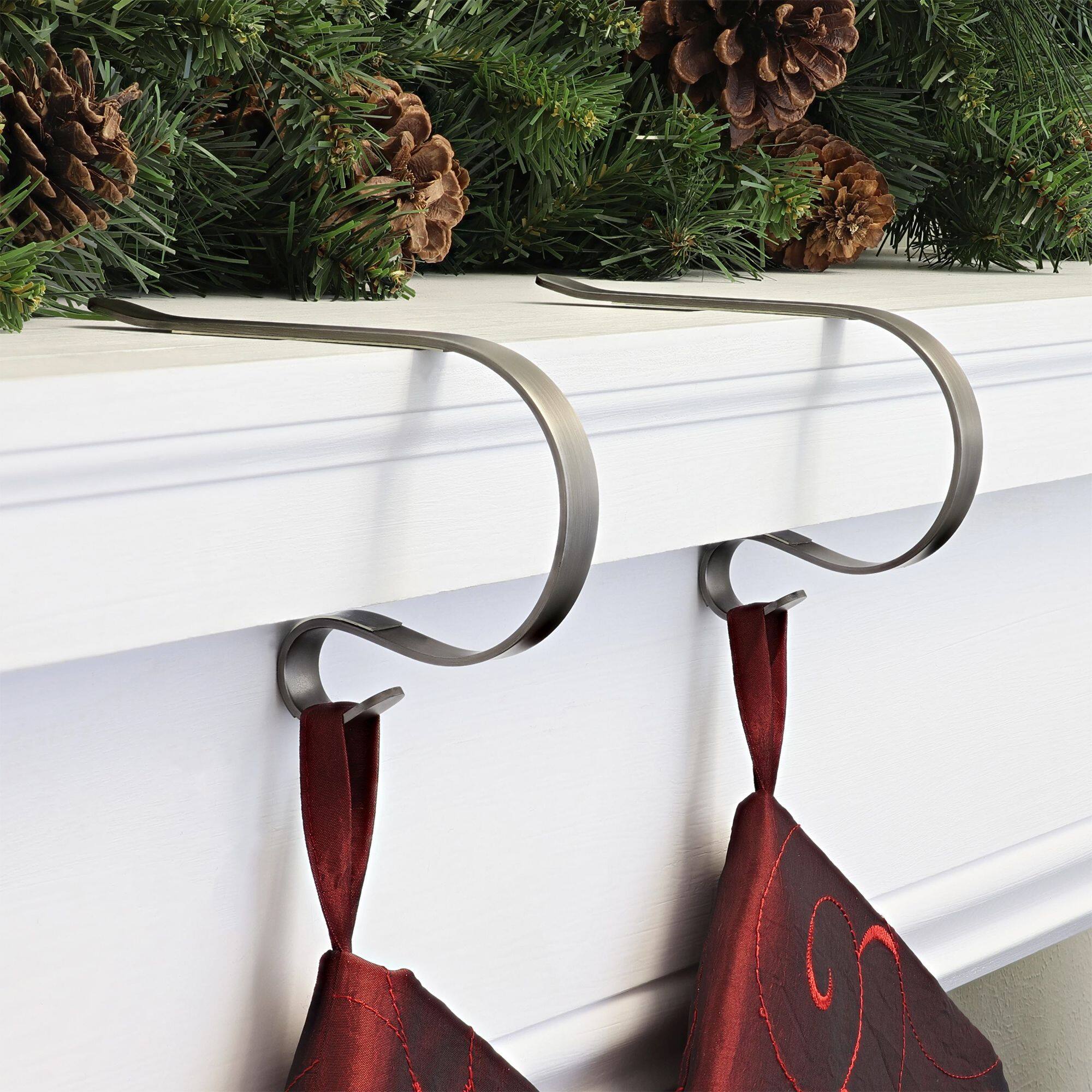 Original MantleClip® Pewter Stocking Holders, 2ct.