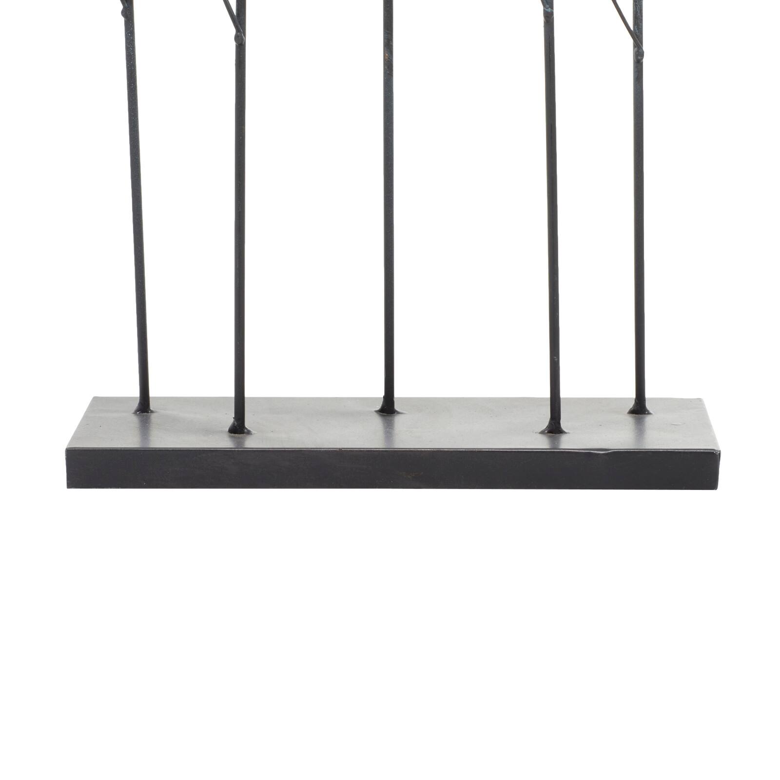 37" Turquoise Metal Contemporary Nature Sculpture