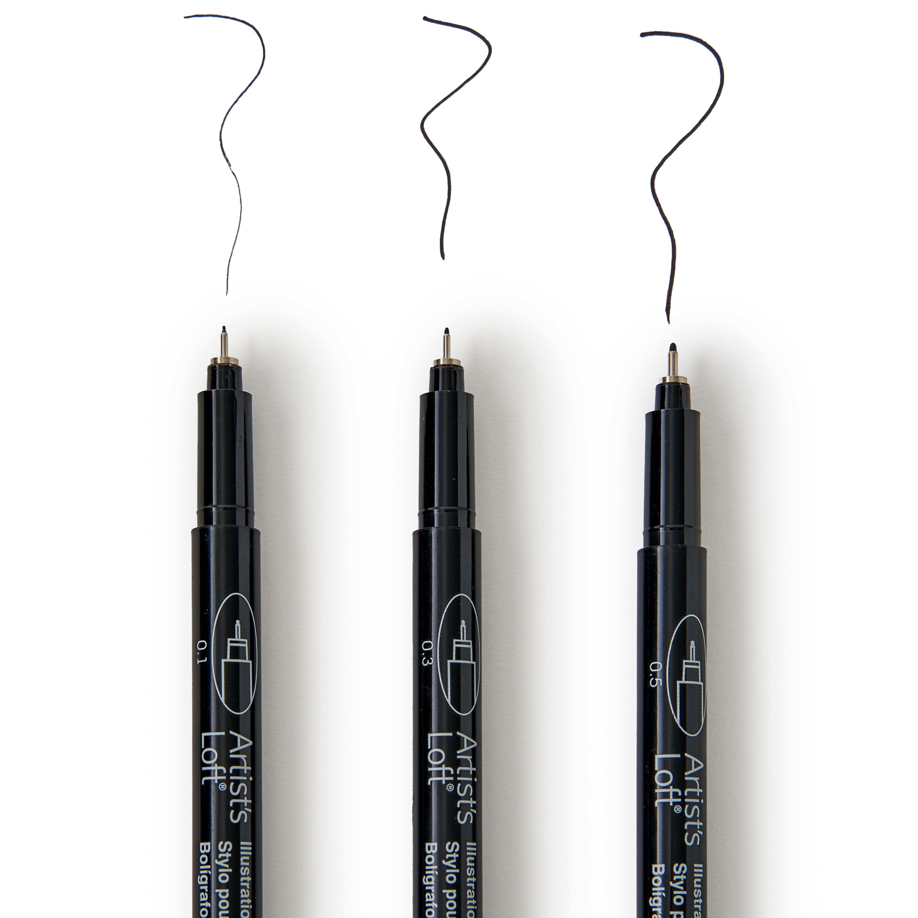 Artist's Loft Multi Tip Black Illustration Pen Set - Each