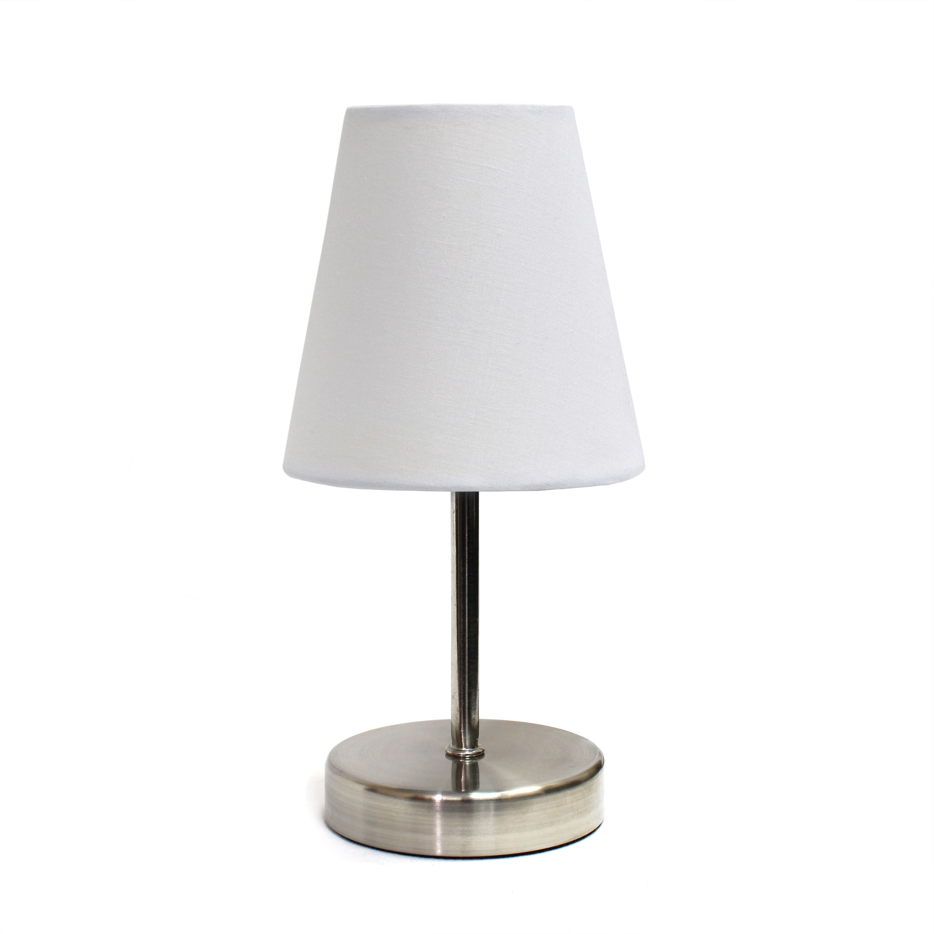 Simple Designs Sand Nickel Mini Basic Table Lamp