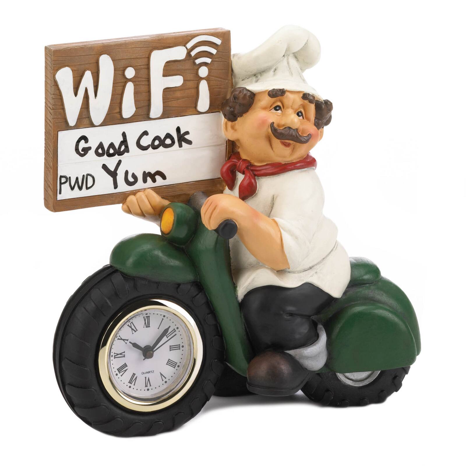 Chef with Wifi Sign &#x26; Clock