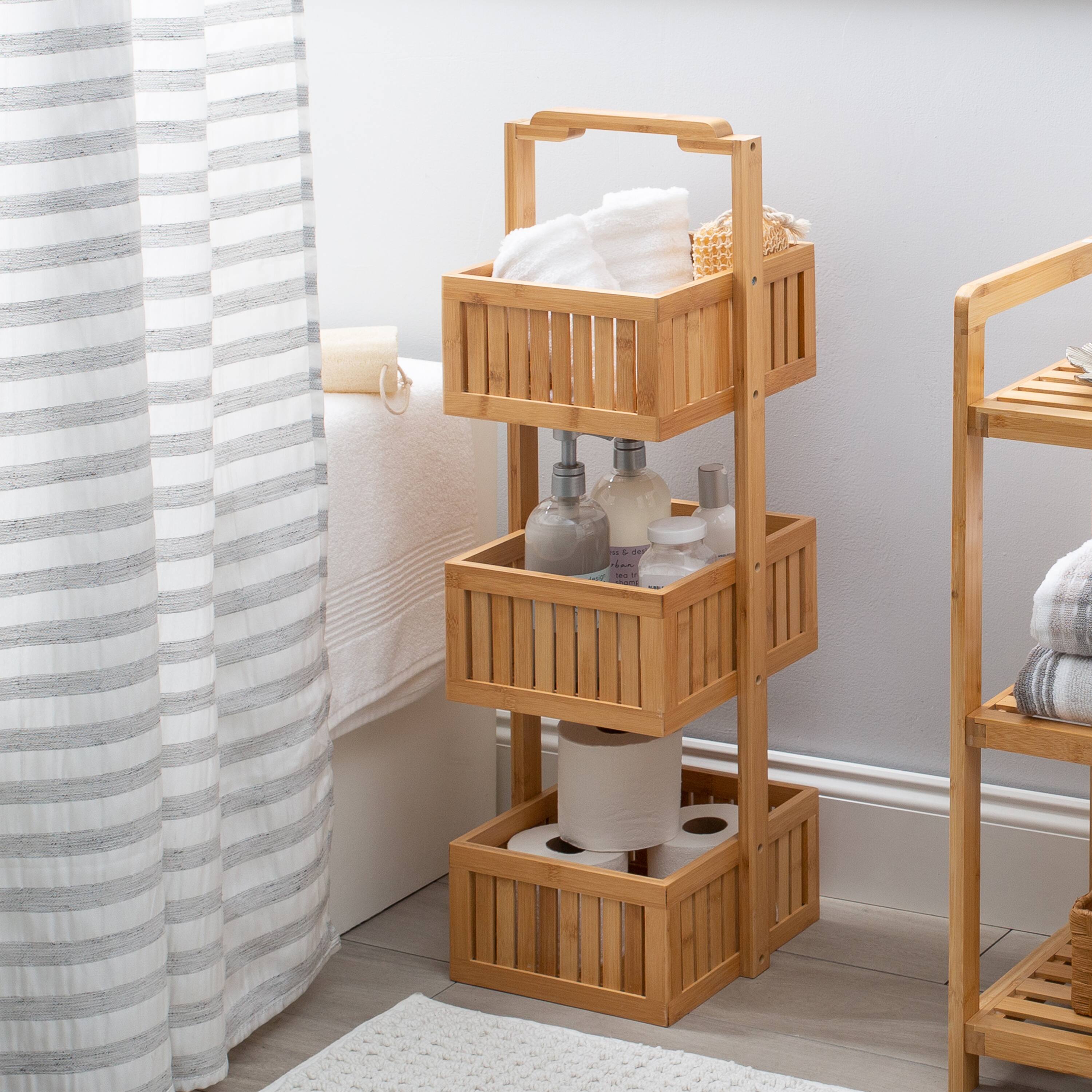 Organize It All Lohas Bamboo Deluxe 3-Tier Bathroom Caddy