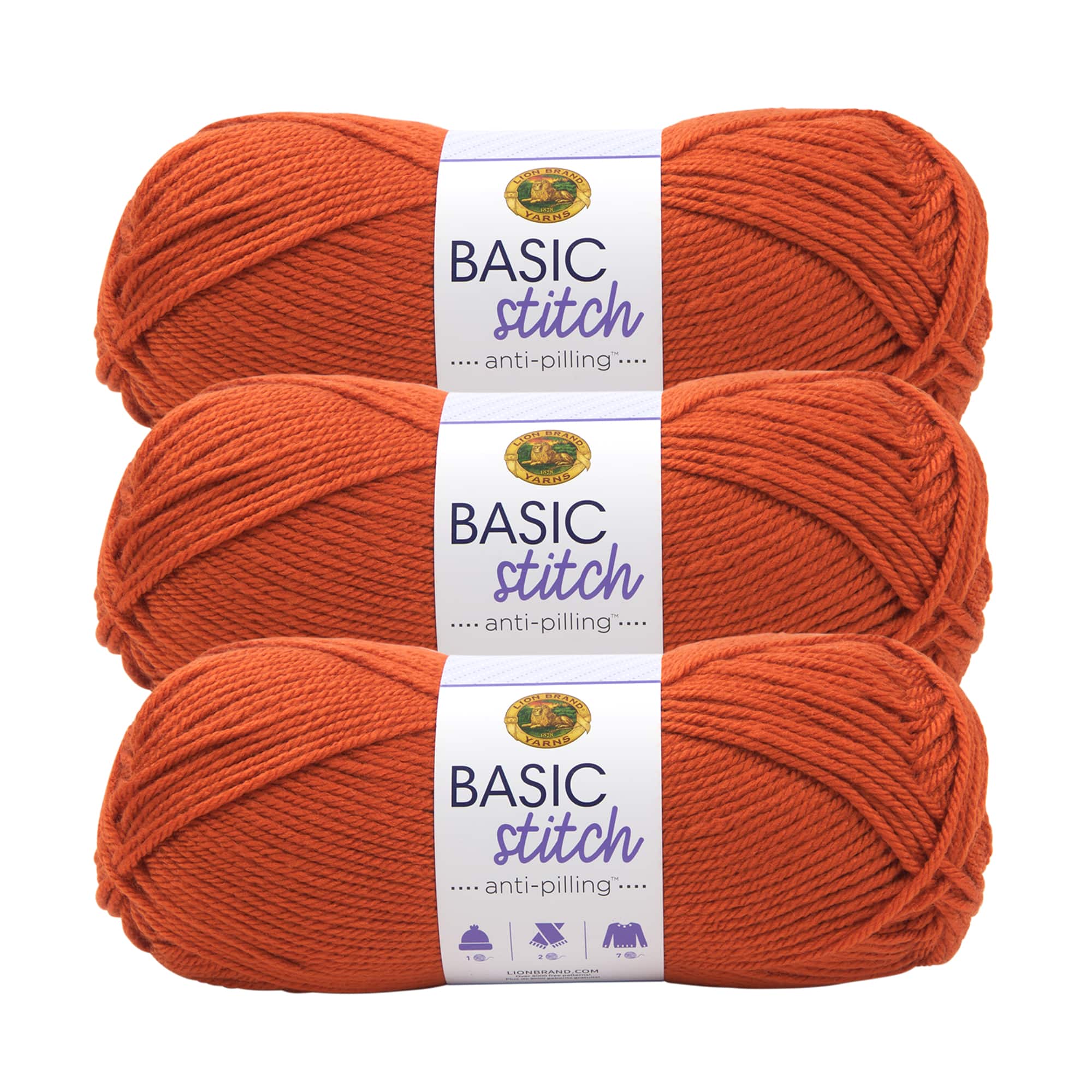 3 Pack Lion Brand® Basic Stitch Anti Pilling™ Yarn