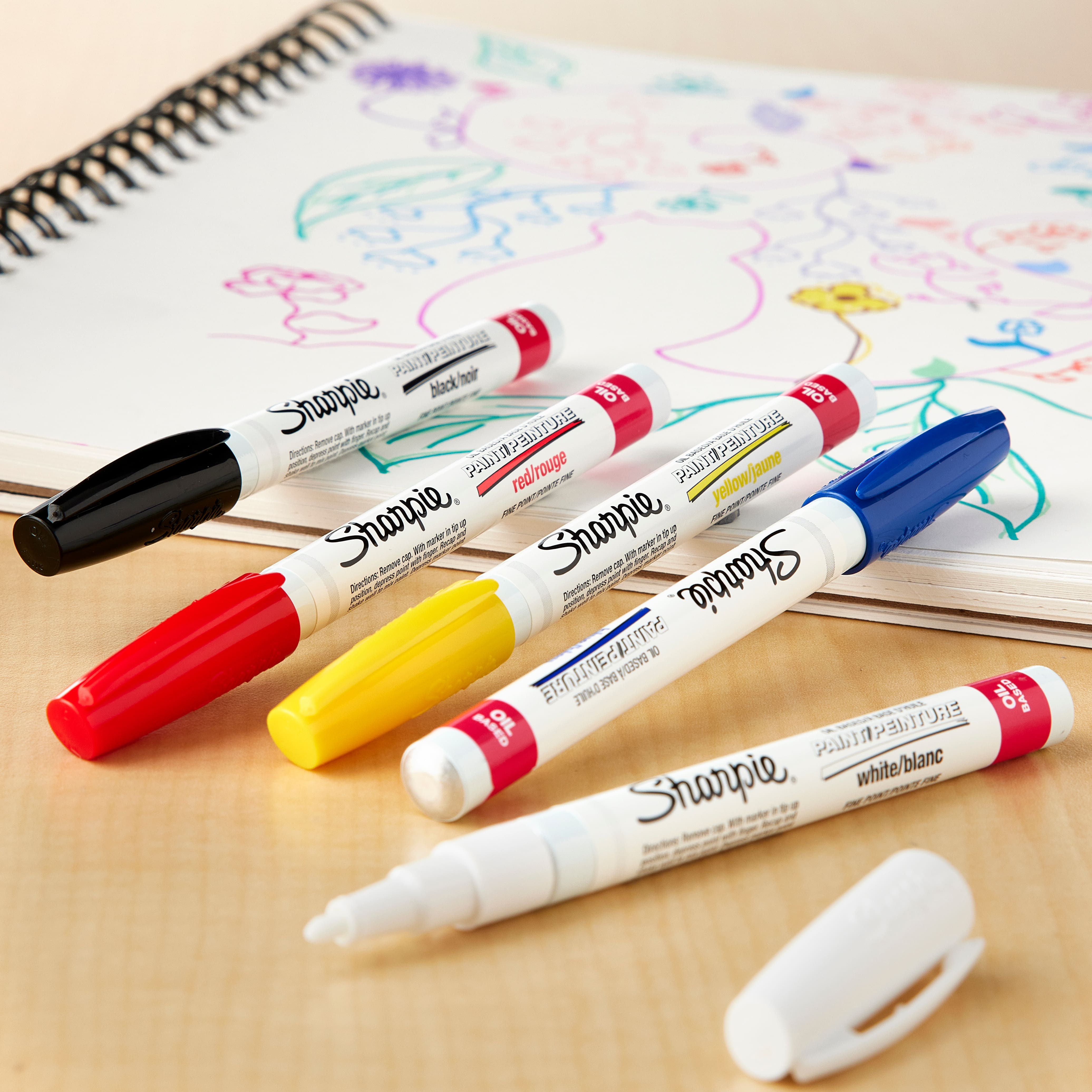 Sharpie® Oil-Based Paint Markers, Fine Point Primary Set