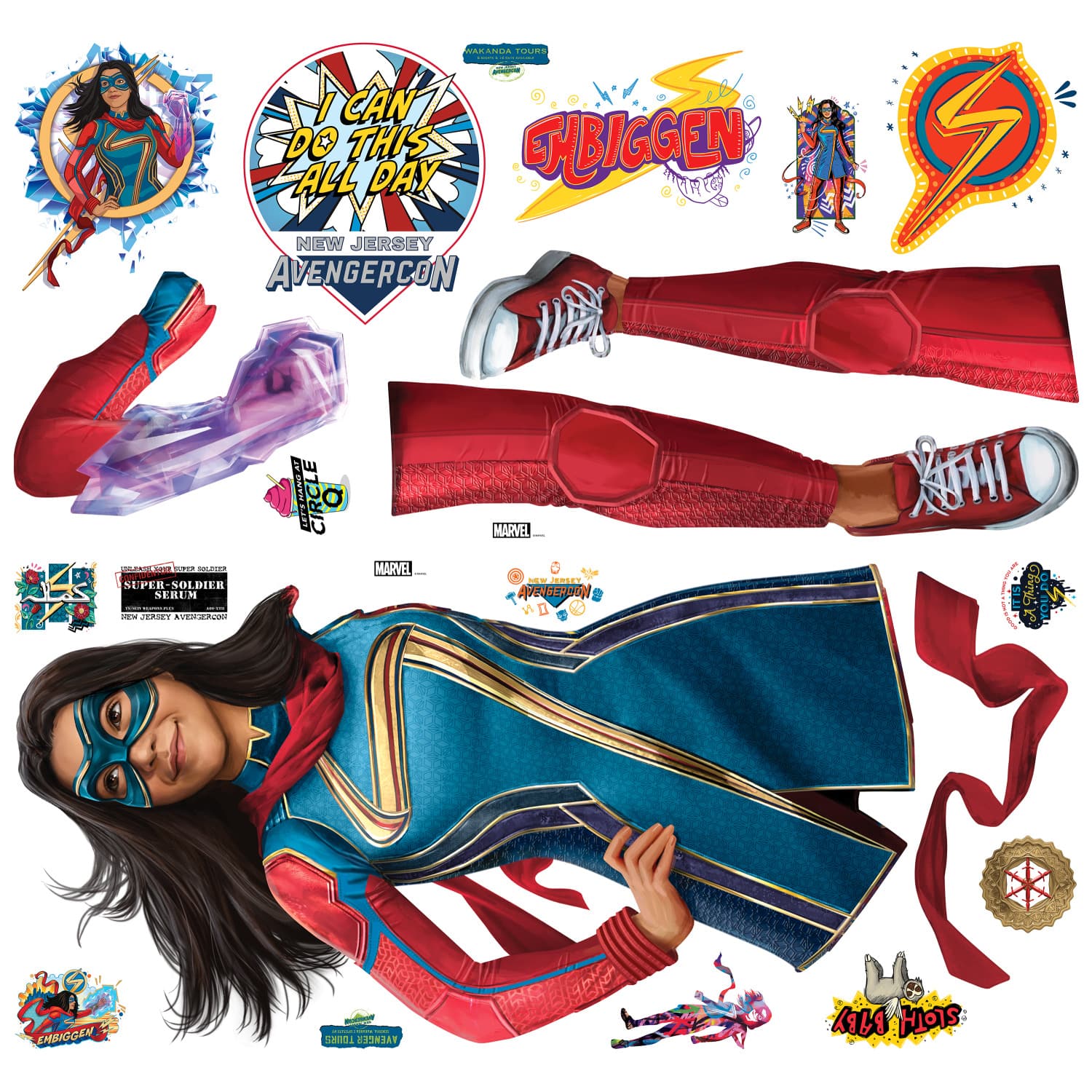 RoomMates Ms. Marvel Giant Wall Decals