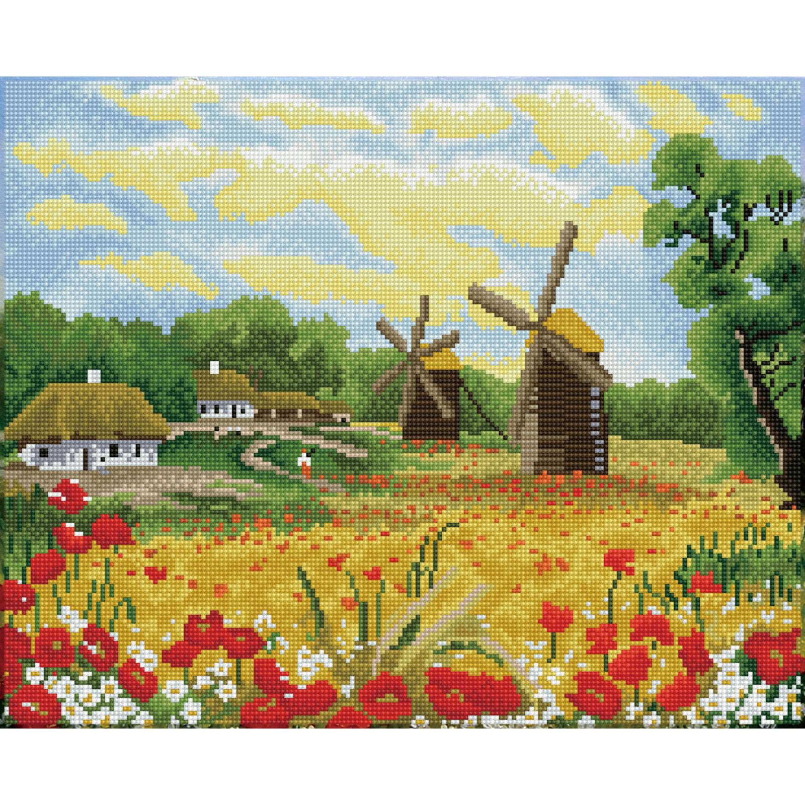 Diamond Dotz&#xAE; Intermediate Windmill Days Diamond Painting Kit