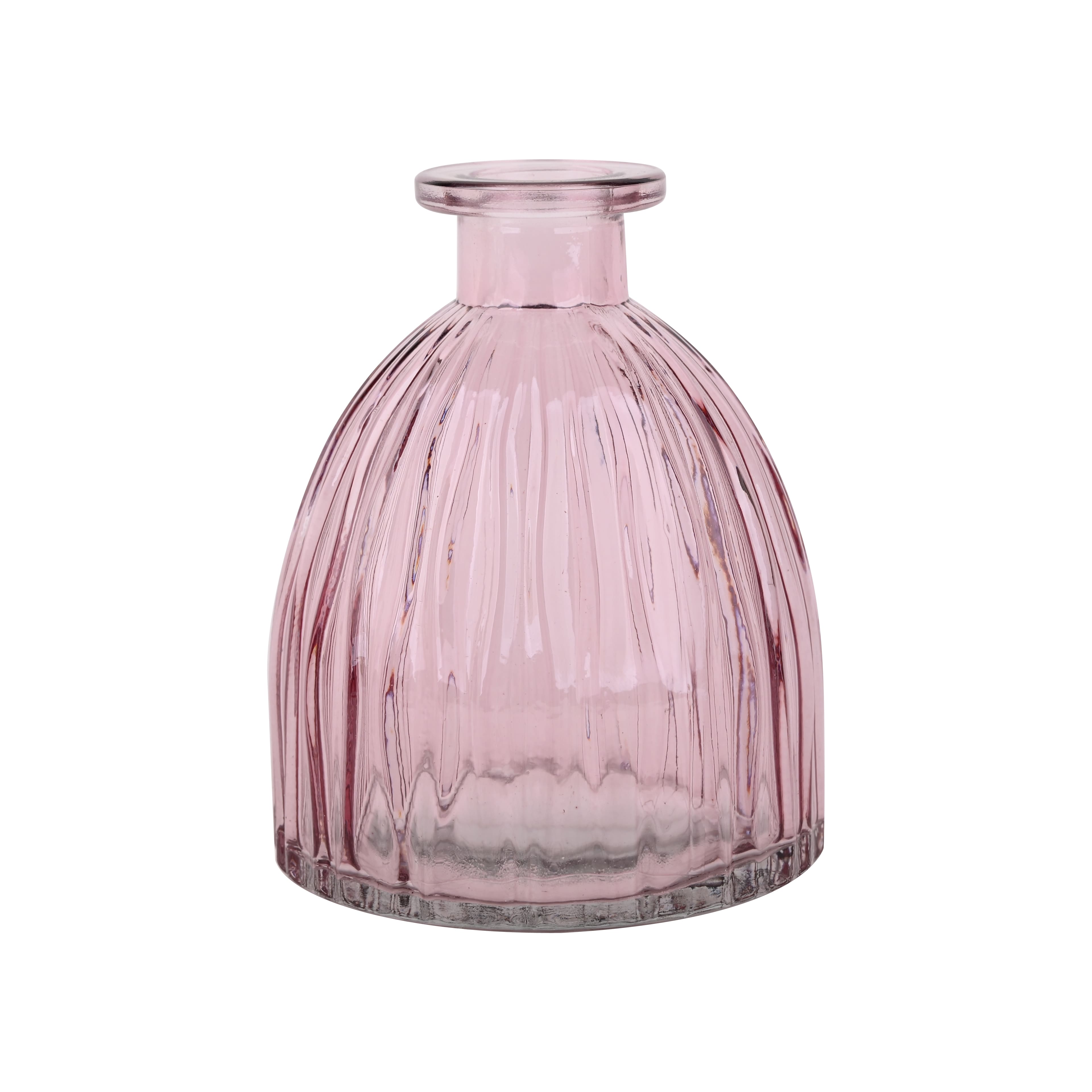 4&#x22; Ribbed Glass Vase Decorative Container by Ashland&#xAE;