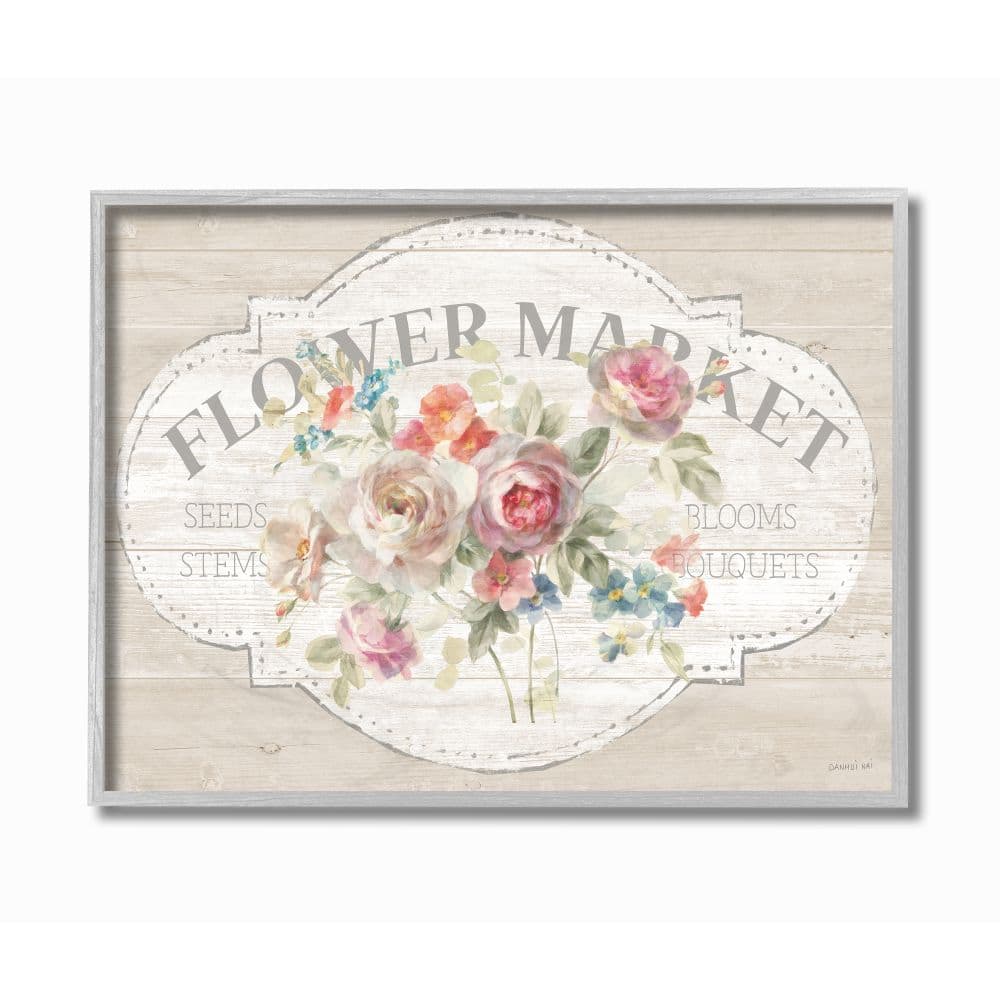 Stupell Industries Vintage Flower Market Wall Art in Gray Frame | 16" x 20" | Michaels®