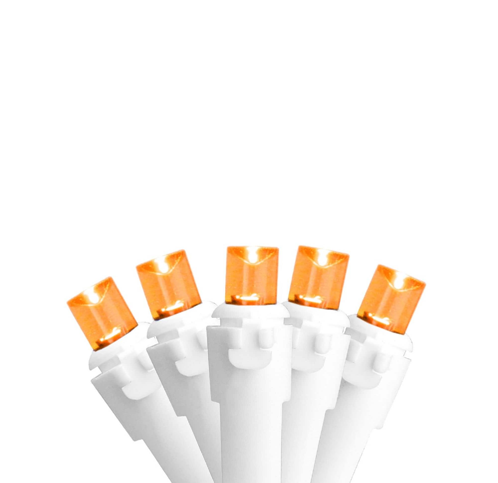 50ct. LED Wide Angle Christmas String Lights with White Wire