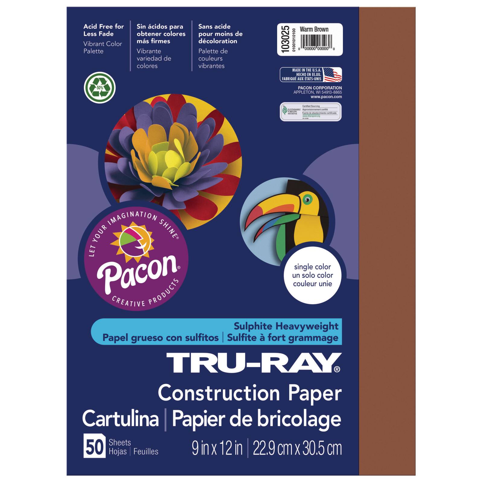 Pacon® Tru-Ray® 9" x 12" Construction Paper, 50 Sheets