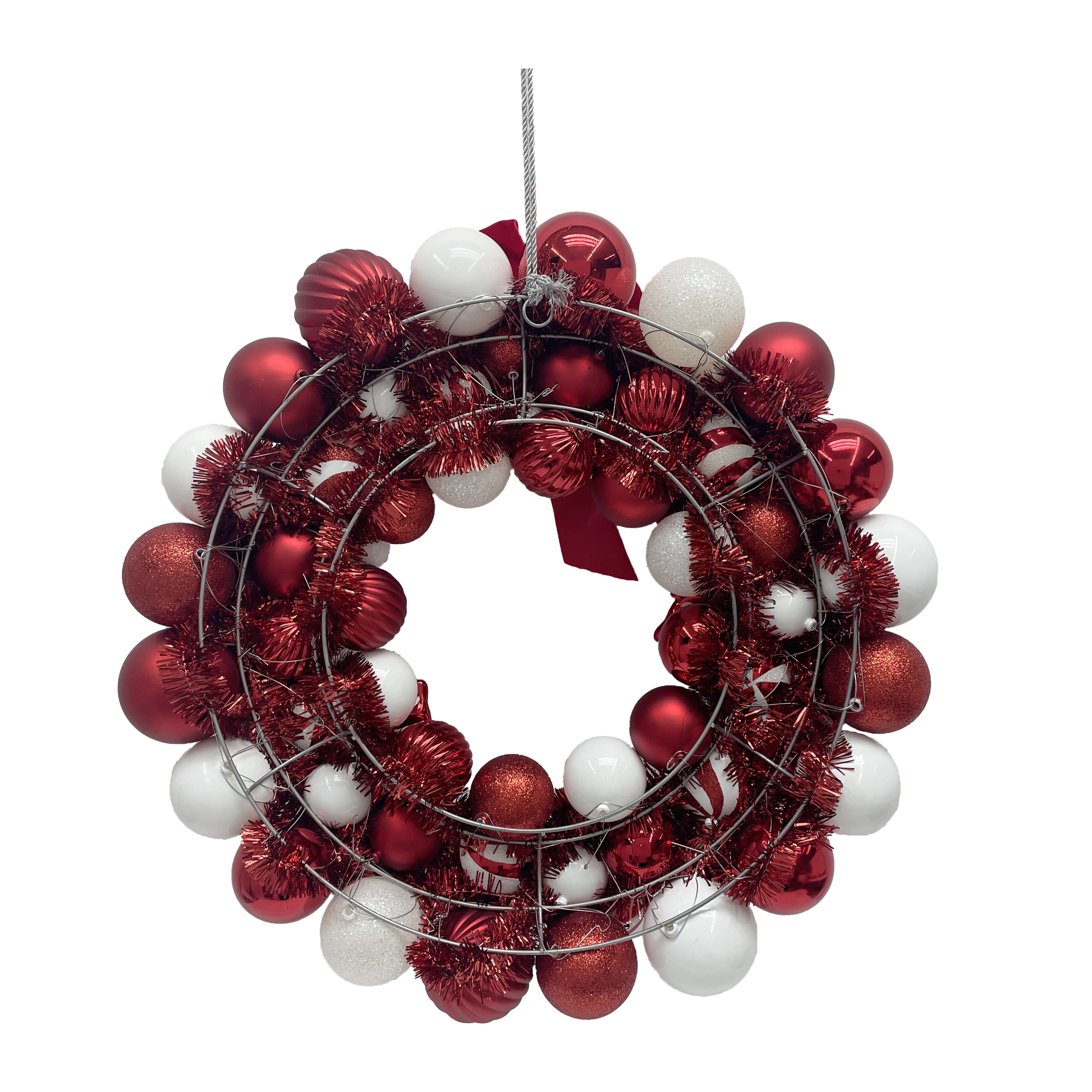 21&#x22; Red &#x26; White Wreath by Ashland&#xAE;