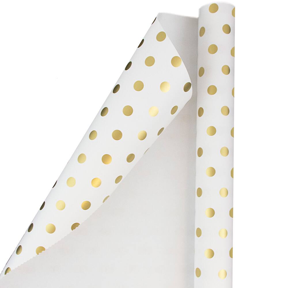 JAM Paper Polka Dot Gift Wrap Set, 2ct.