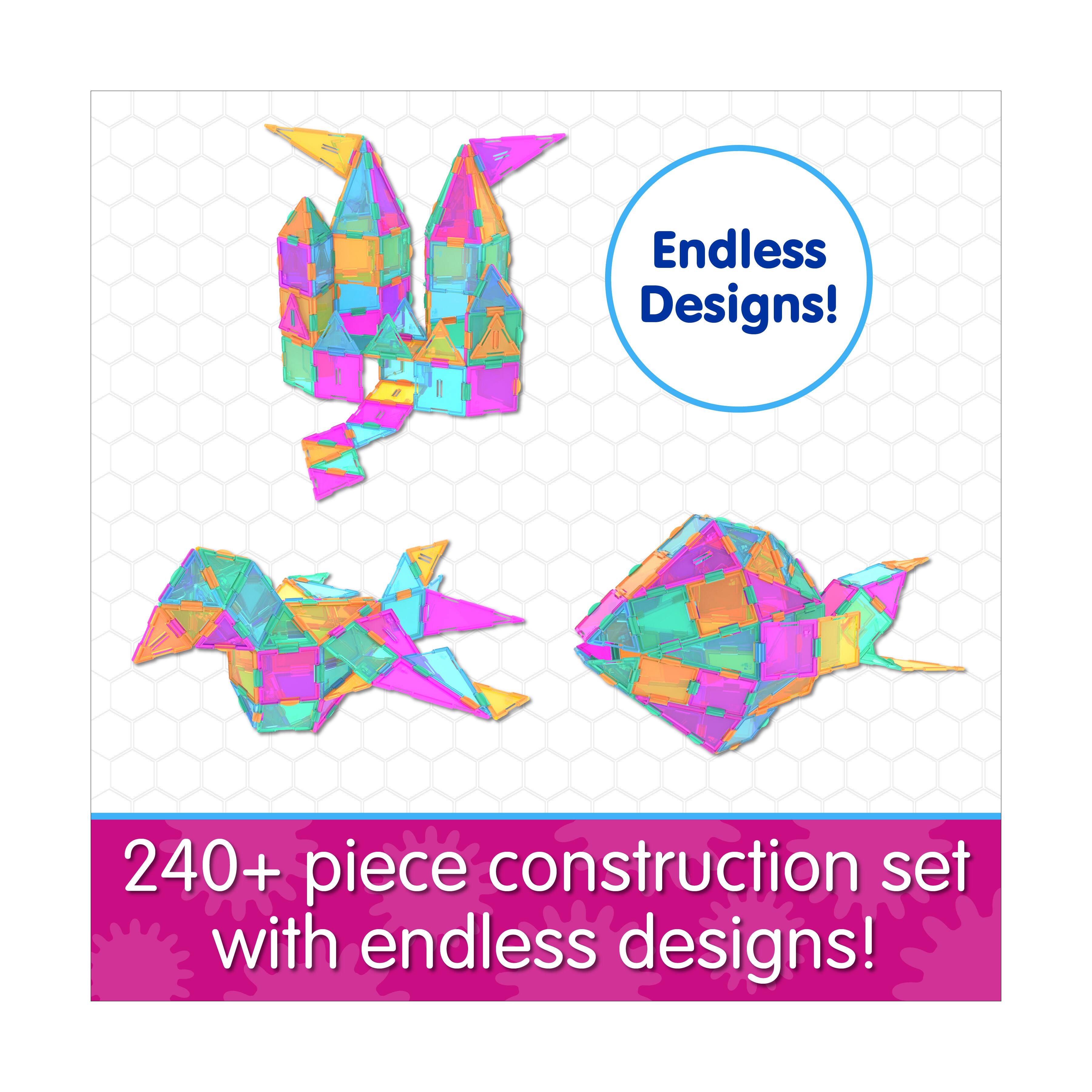 Techno Tiles - Geometric Snap & Build Tiles: Pastel Colors: 240+ Pcs