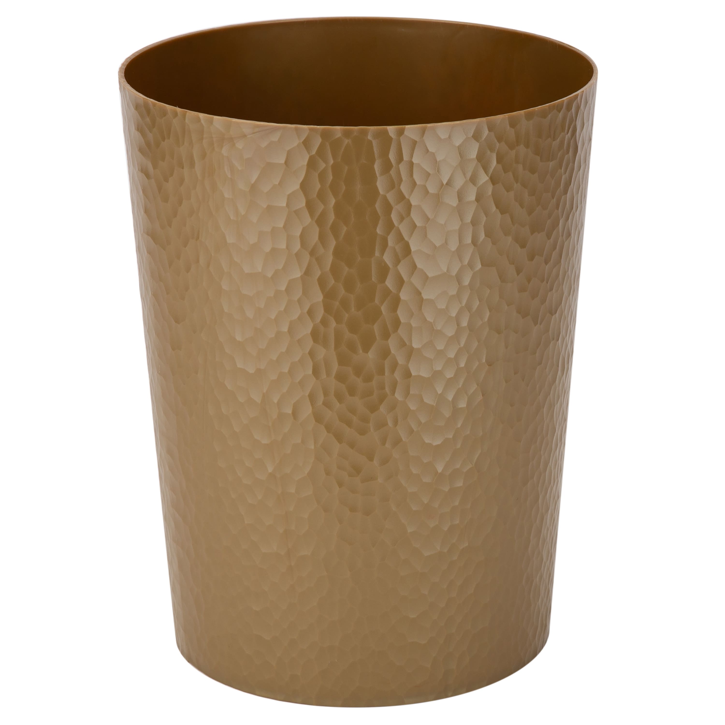 Bath Bliss Gold Hammered Textured Trash Can
