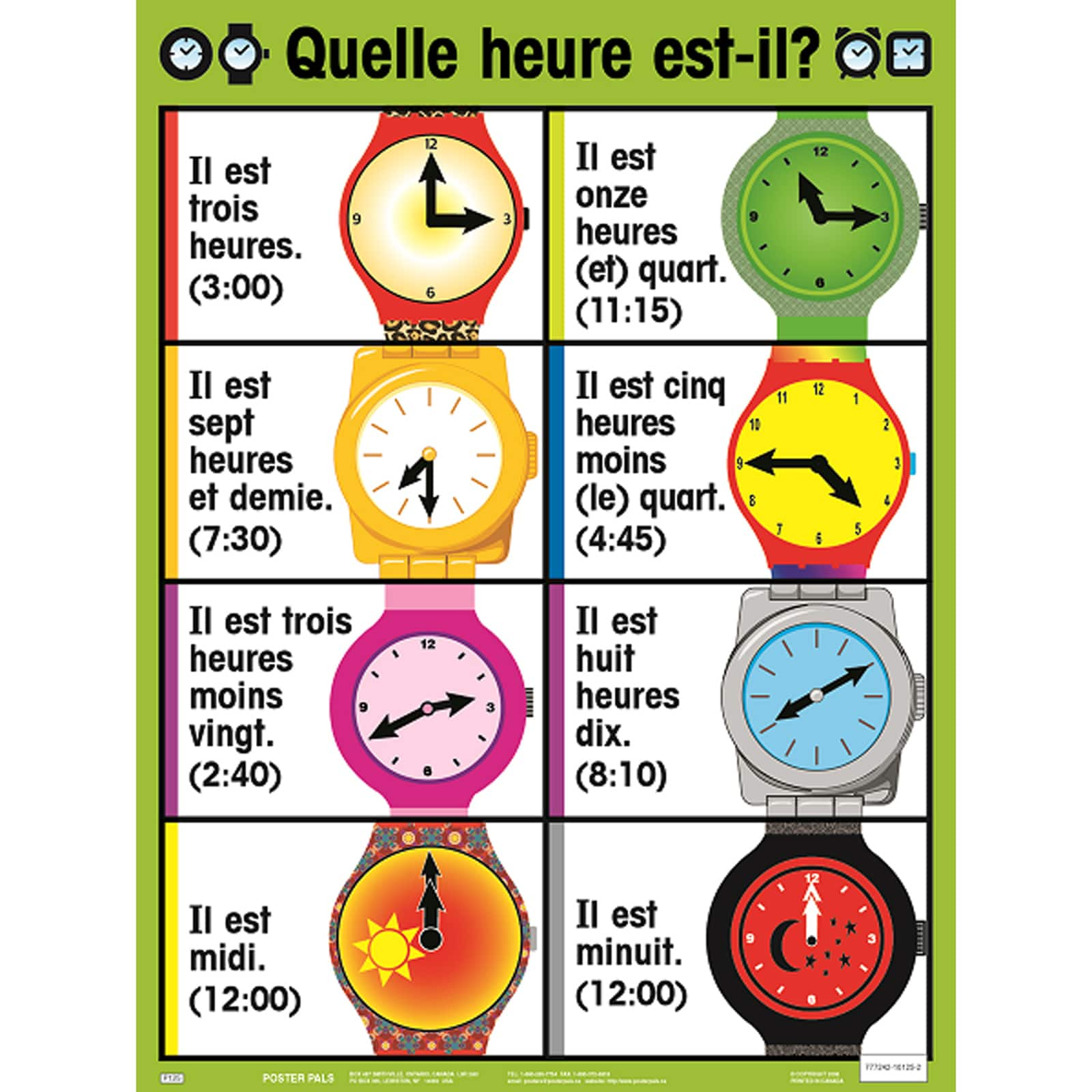 Poster Pals&#xAE; French Essential Classroom Posters, 7ct.