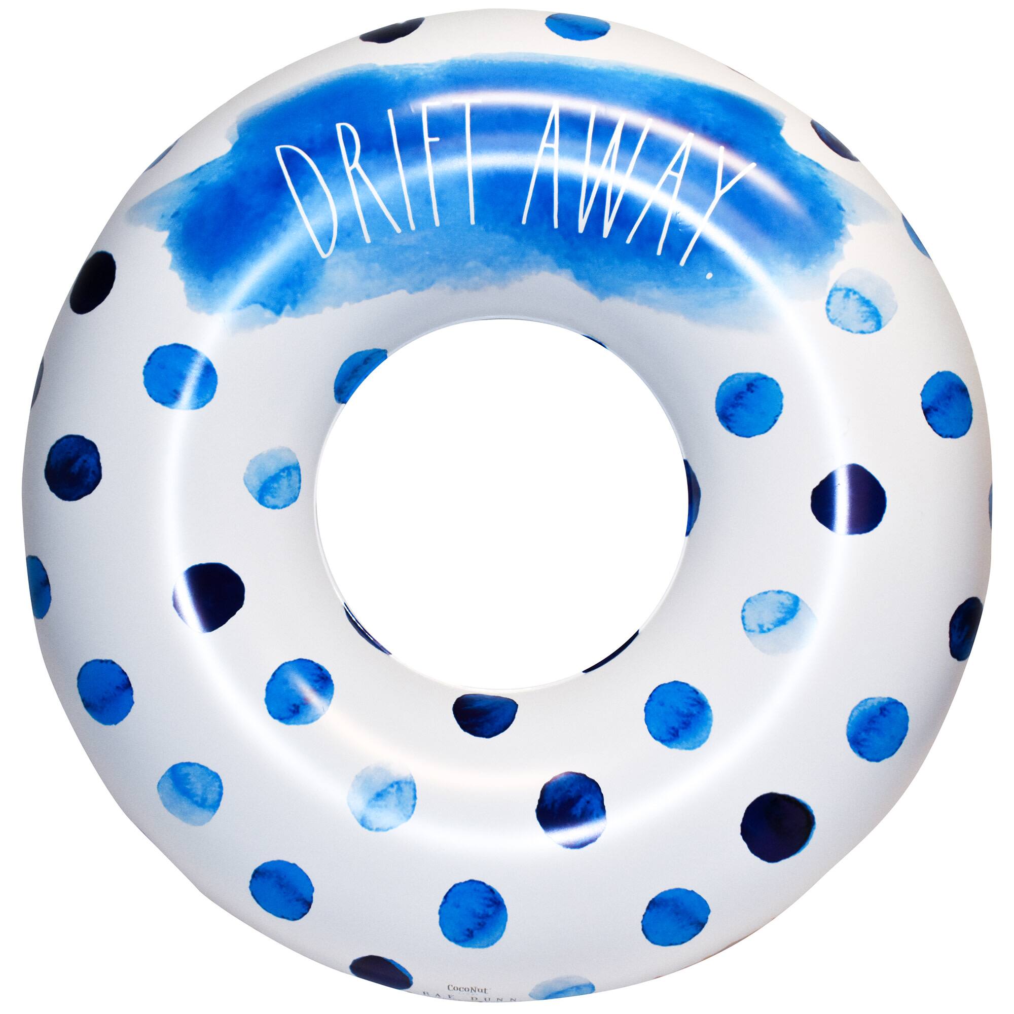 Rae Dunn 4ft. Drift Away Indigo Polka Dot Pattern Ring Float