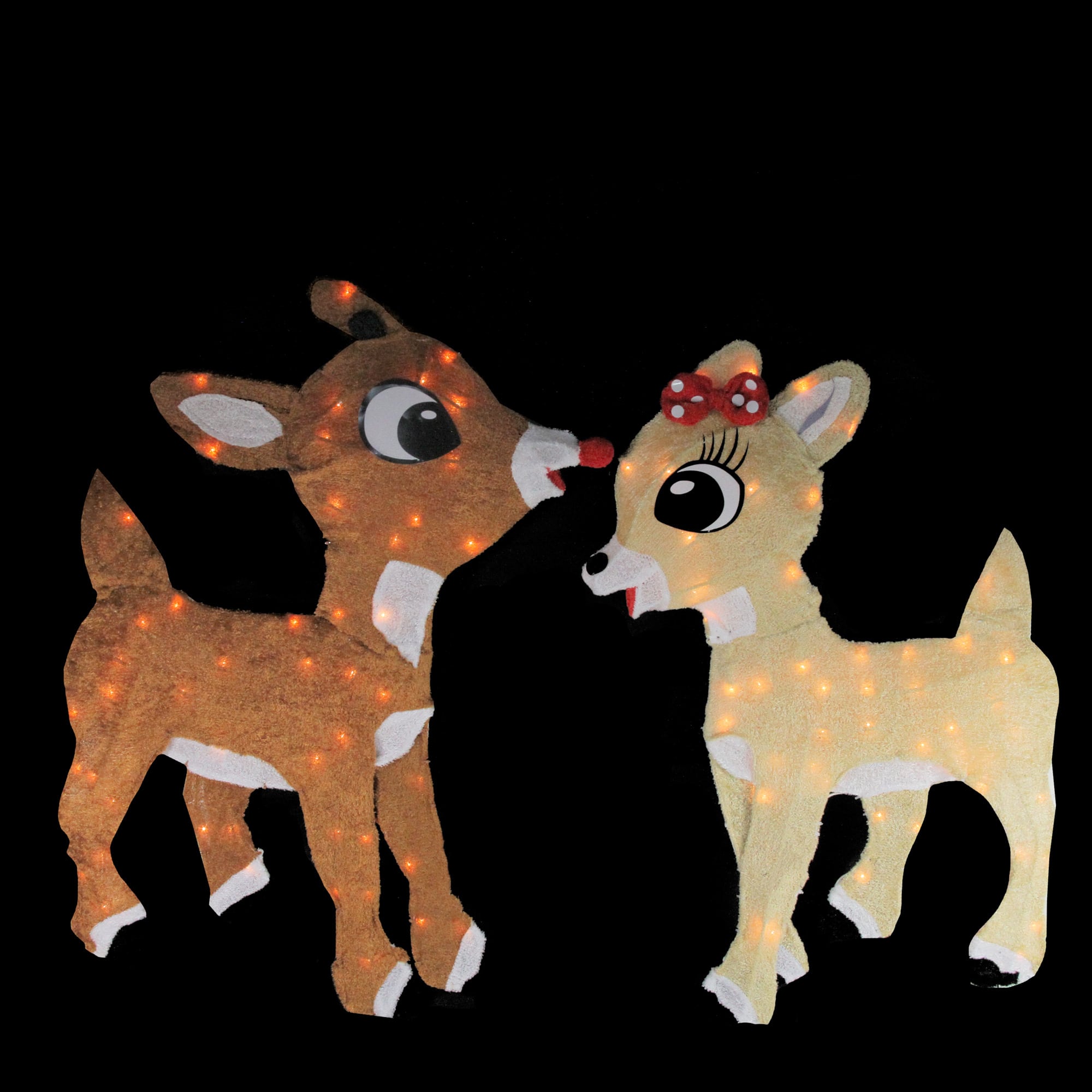 Lighted Rudolph &#x26; Clarice Outdoor Christmas D&#xE9;cor Set
