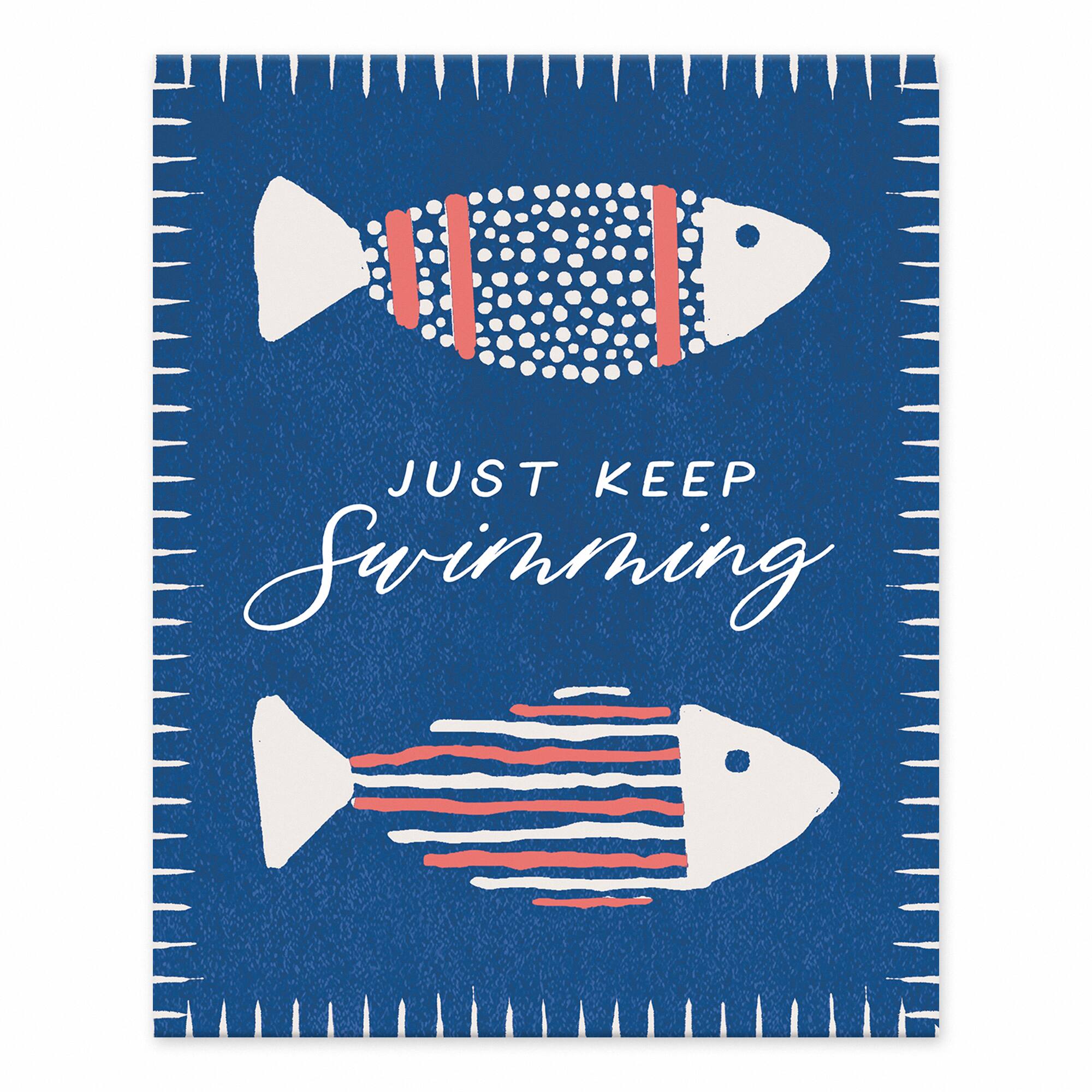 Just Keep Swimming Tabletop Canvas Accent