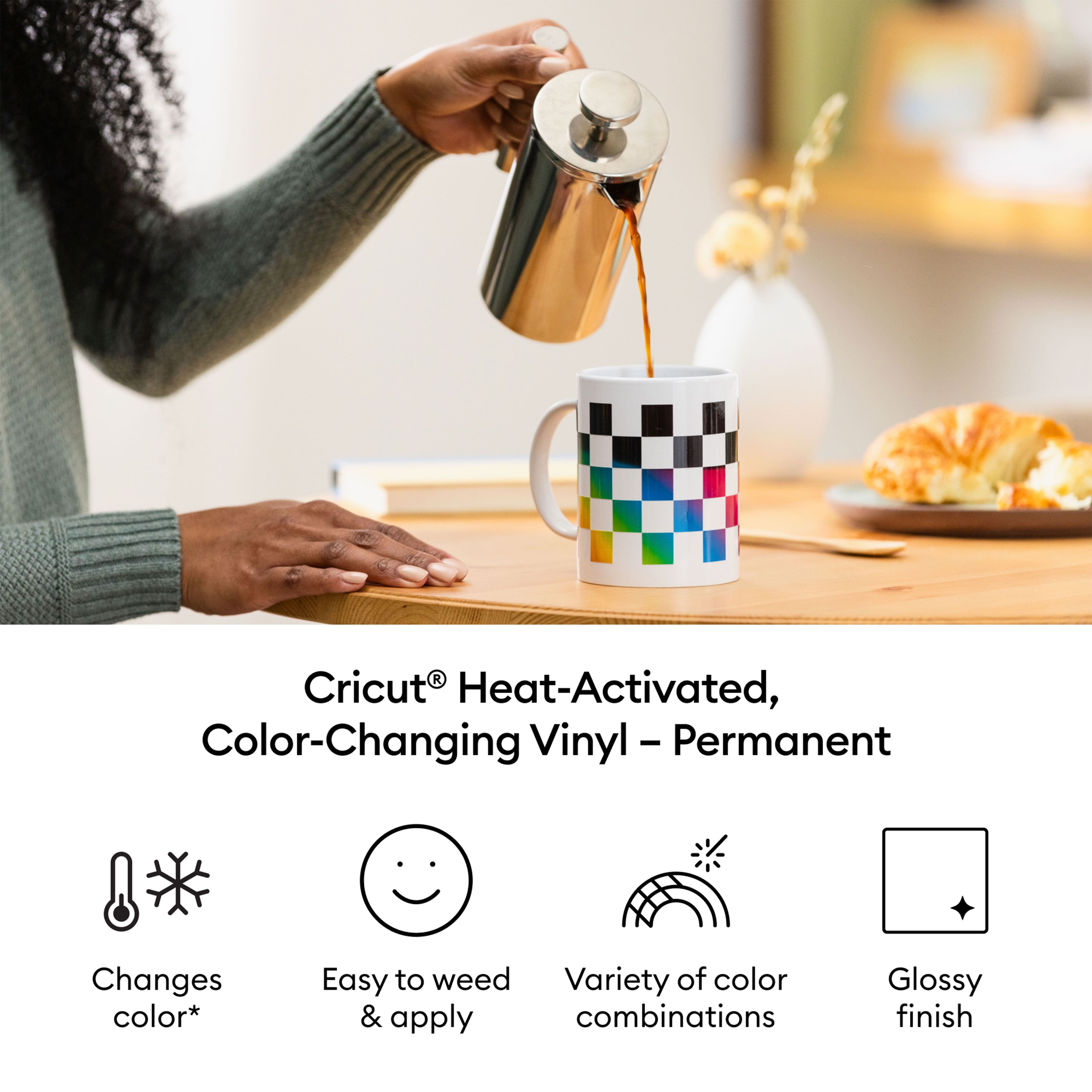 Cricut&#xAE; Permanent Heat-Activated Color-Changing Vinyl