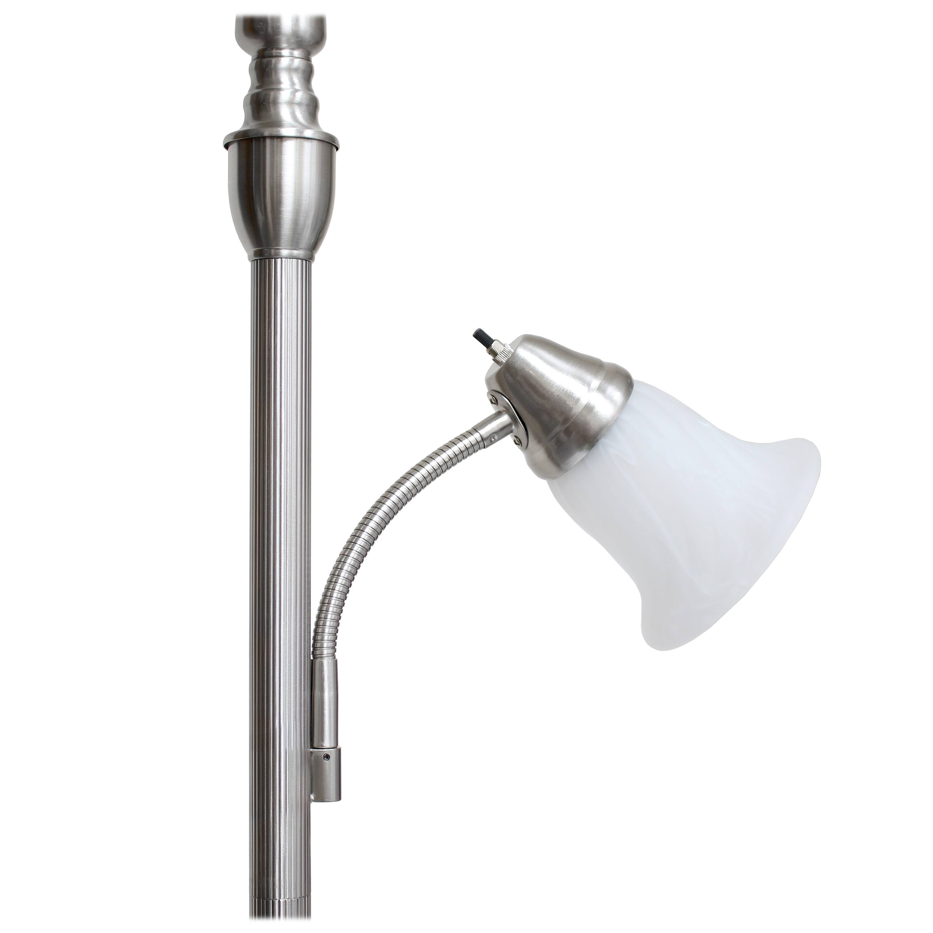 Lalia Home Torchiere Floor Lamp with Reading Light